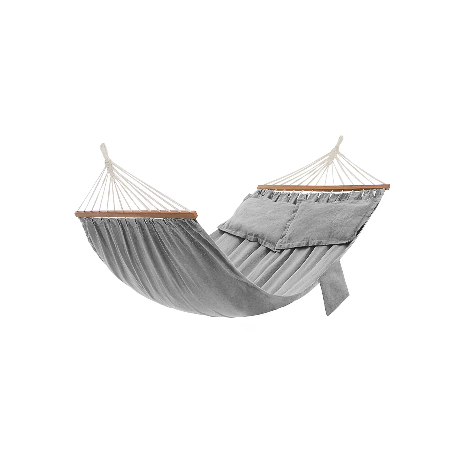 Double Hammock with 2 Pillows Gray