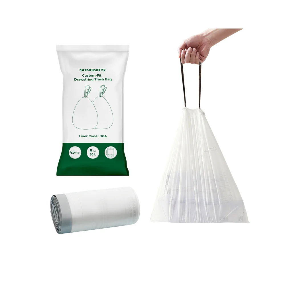 Drawstring Trash Bags 30L Bin Liners