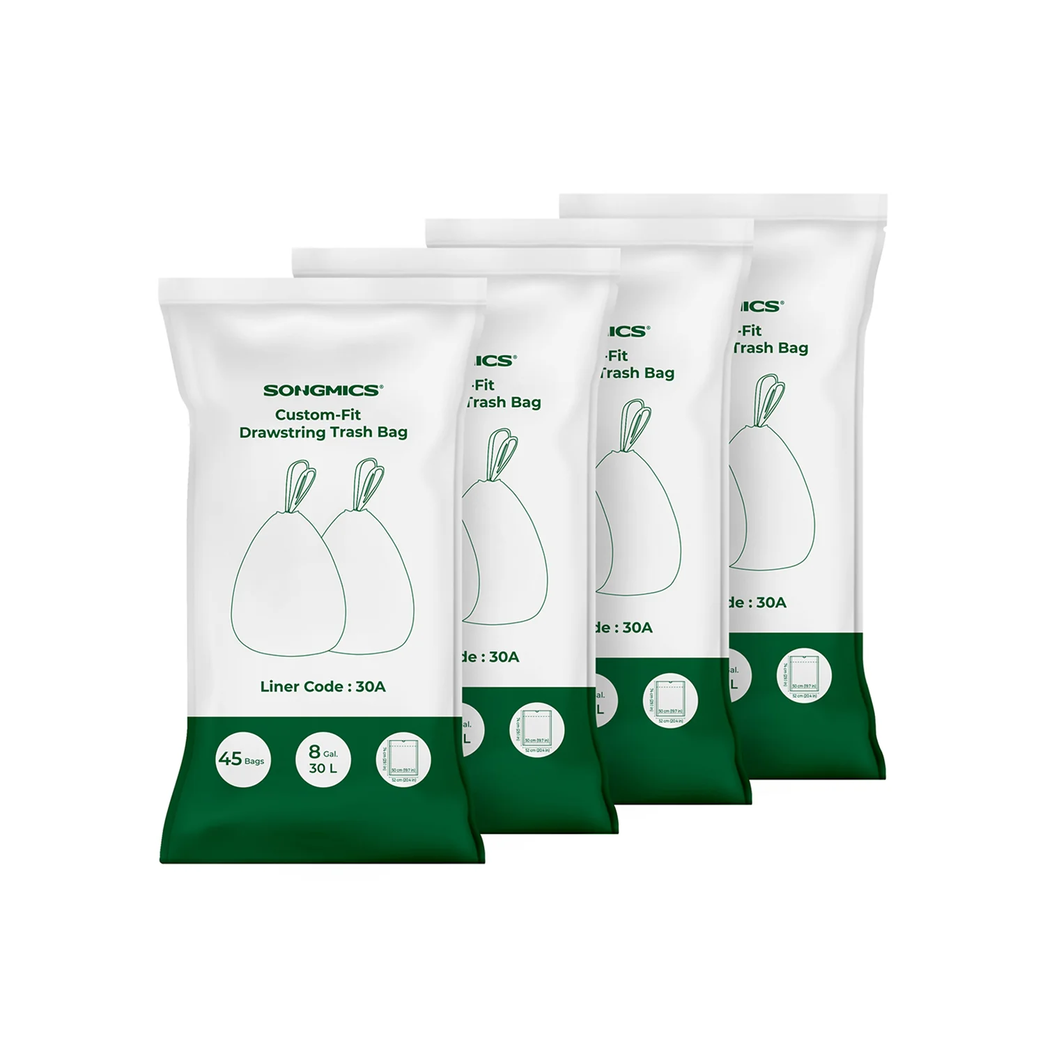 Drawstring Trash Bags 30L Bin Liners - Image 3