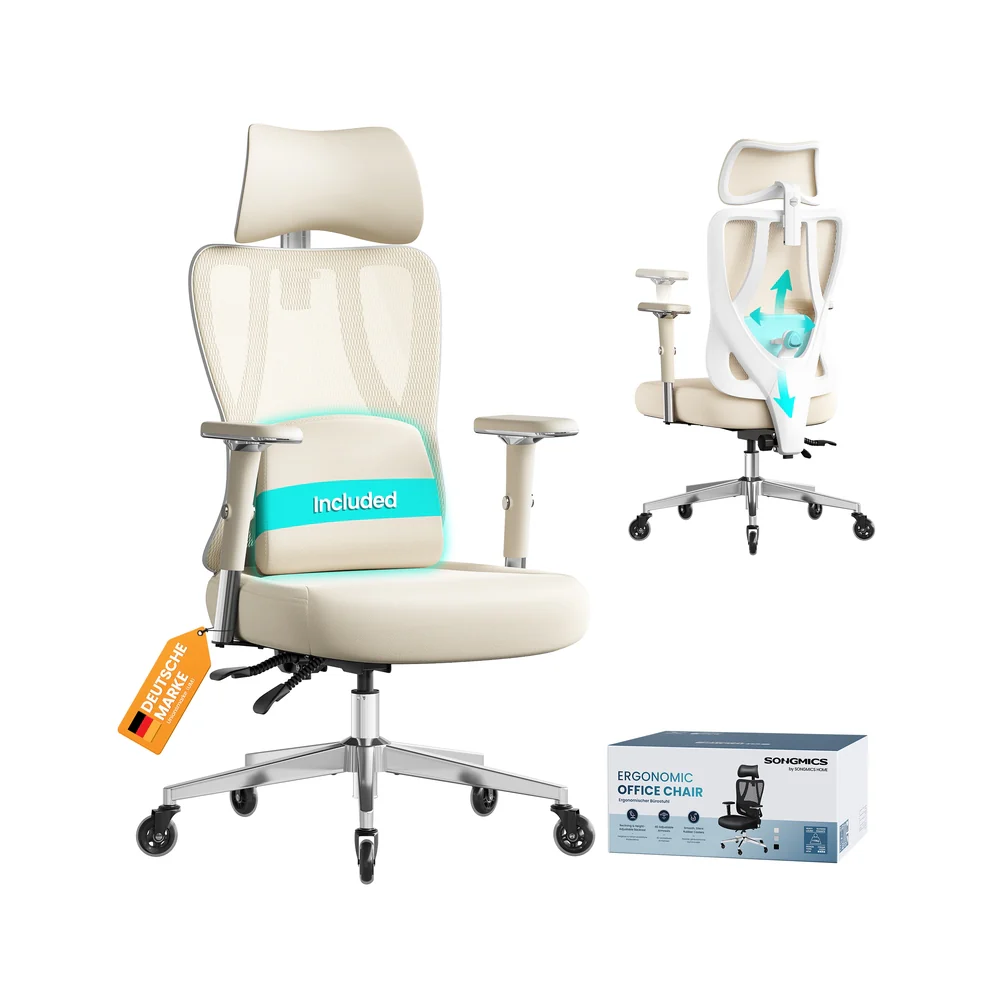 Ergonomic office chair with adjustable lumbar and headrest - Image 5