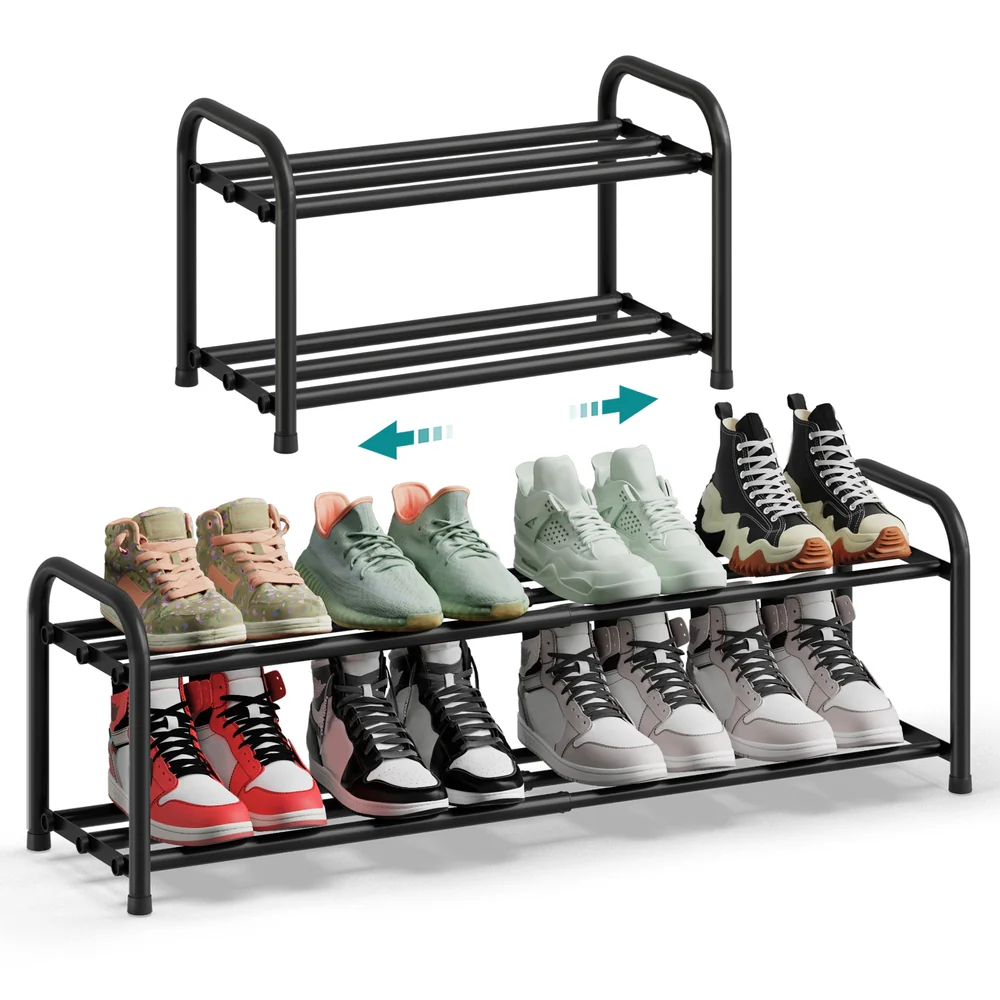 Expandable Shoe Rack with Adjustable Shelves