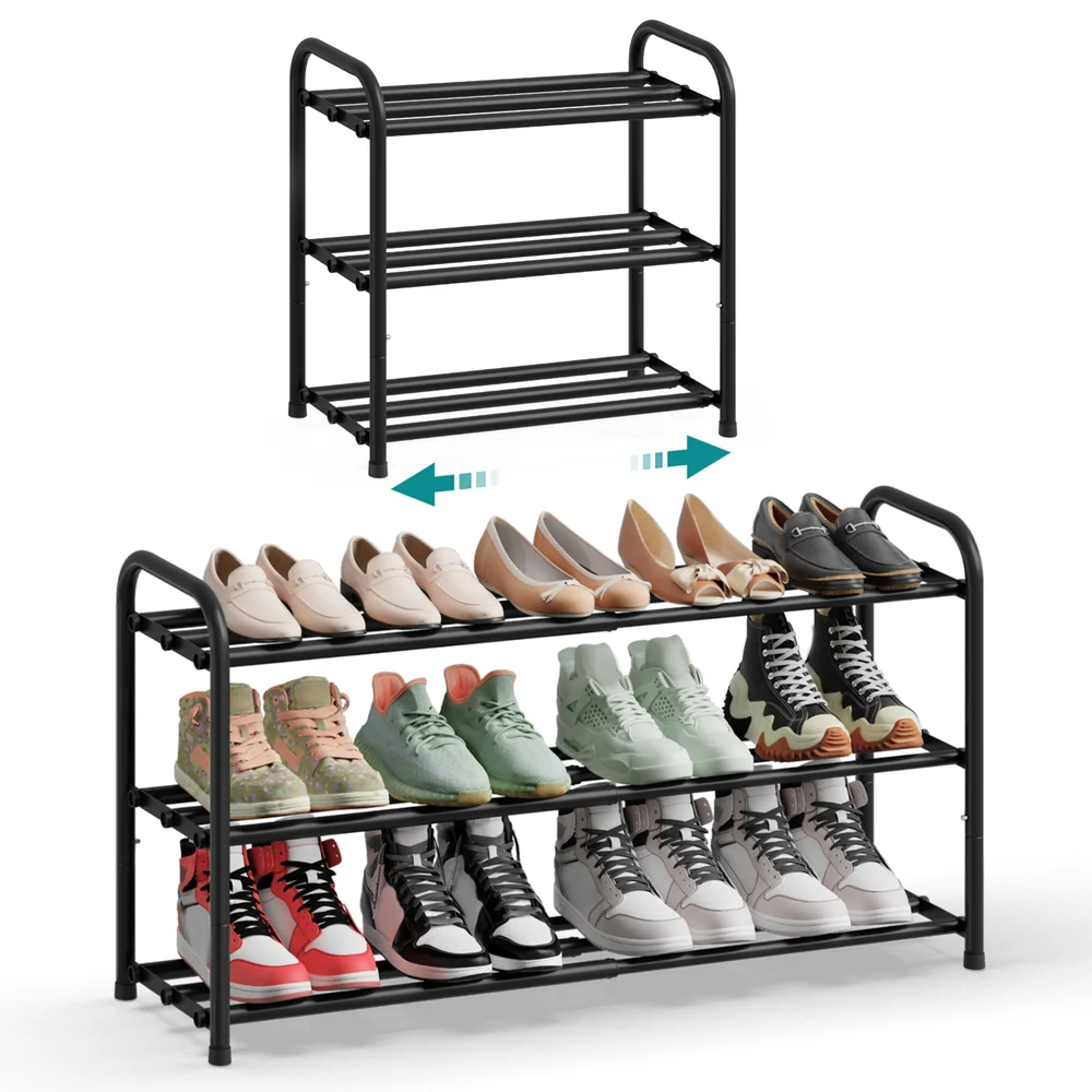Expandable Shoe Rack with Adjustable Shelves - Image 2