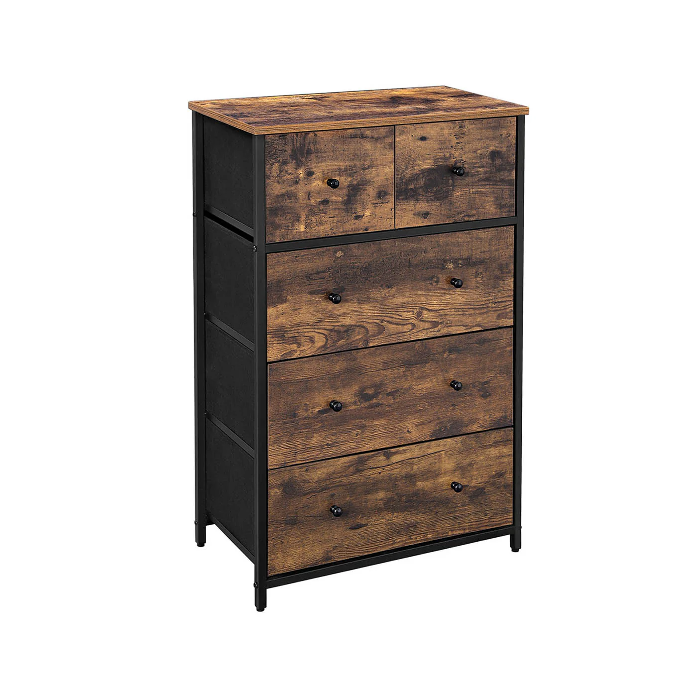 Fabric 5-Drawer Storage Organiser Unit