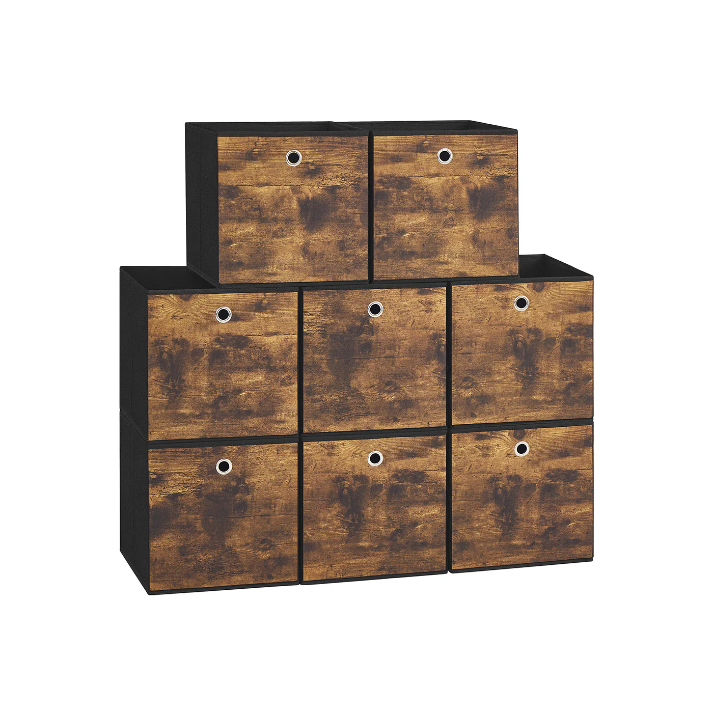 Foldable fabric storage cubes set for organizing clothes