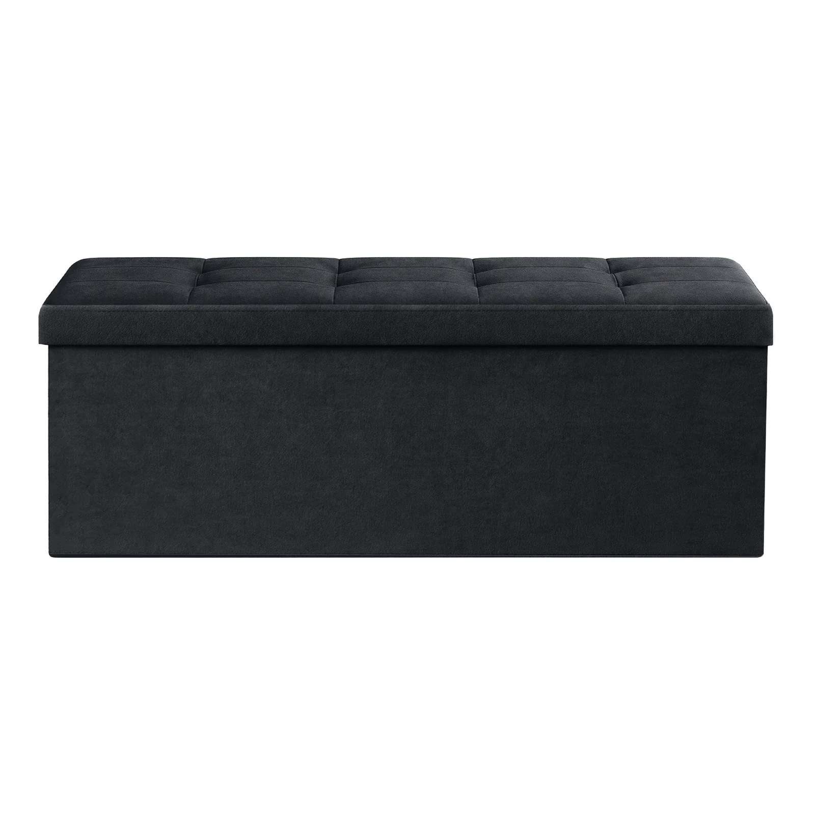 Storage Ottoman, Foldable Velvet Storage Bench, 2 Extra Storage Boxes - Image 3