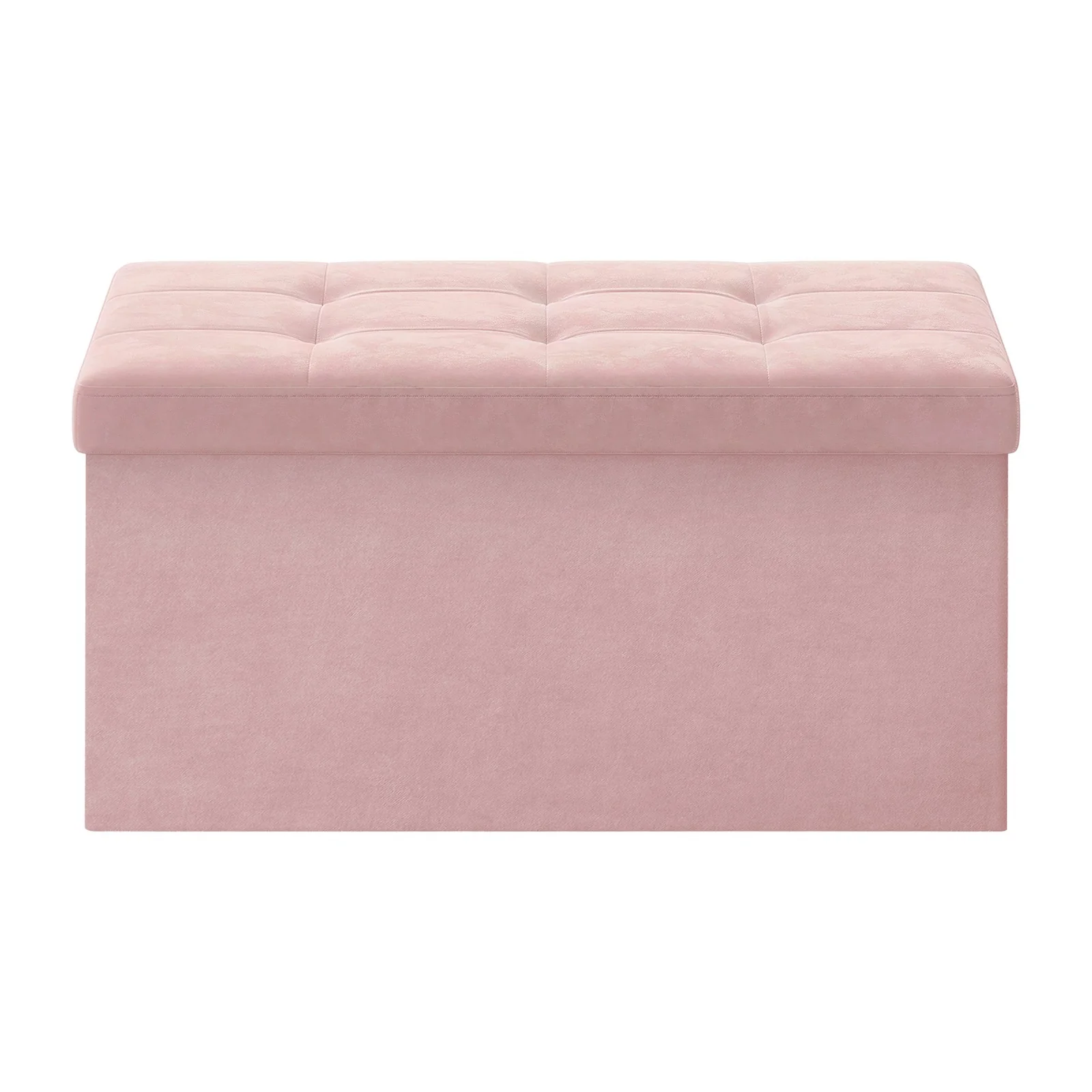 Storage Ottoman, Foldable Velvet Storage Bench, 2 Extra Storage Boxes - Image 4