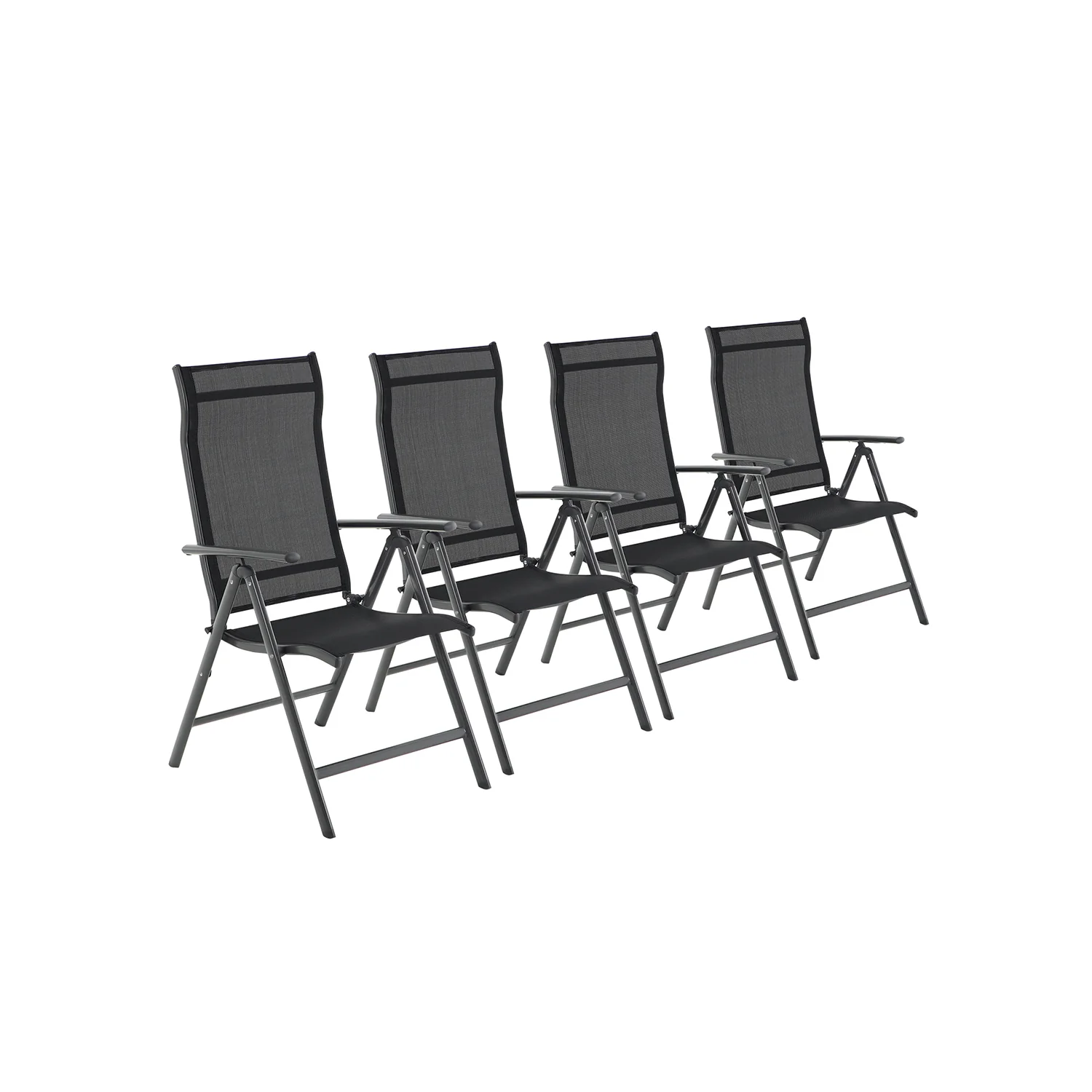 Outdoor Folding Garden Chairs with Adjustable Backrest
