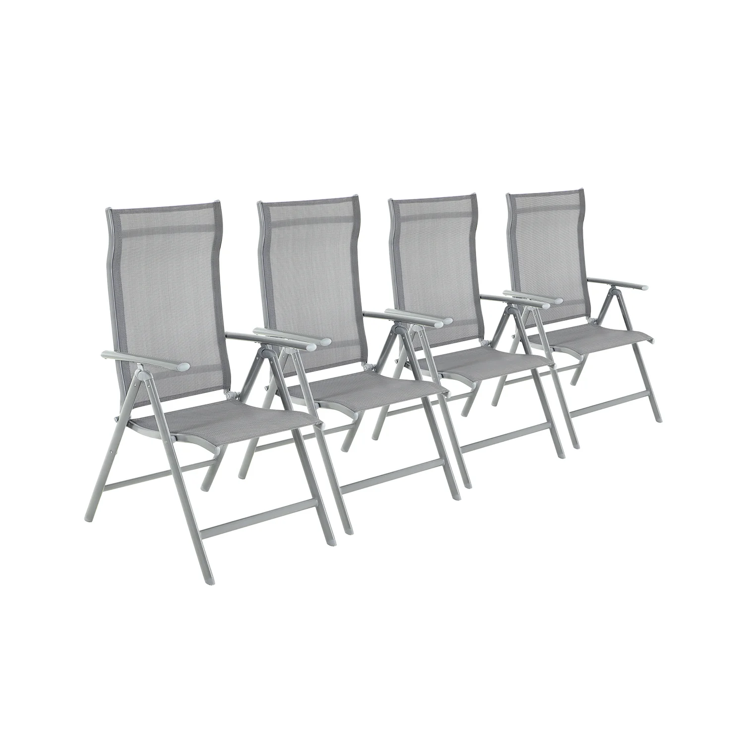 Outdoor Folding Garden Chairs with Adjustable Backrest - Image 2