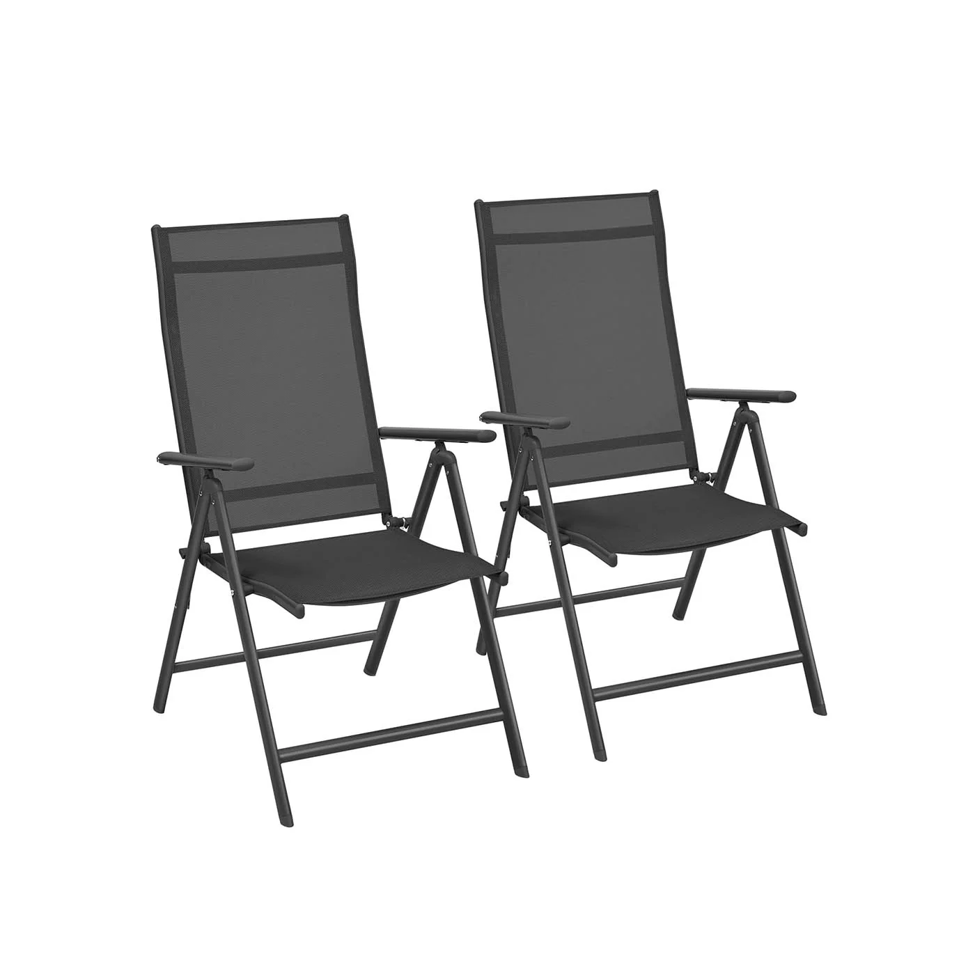 Outdoor Folding Garden Chairs with Adjustable Backrest - Image 4