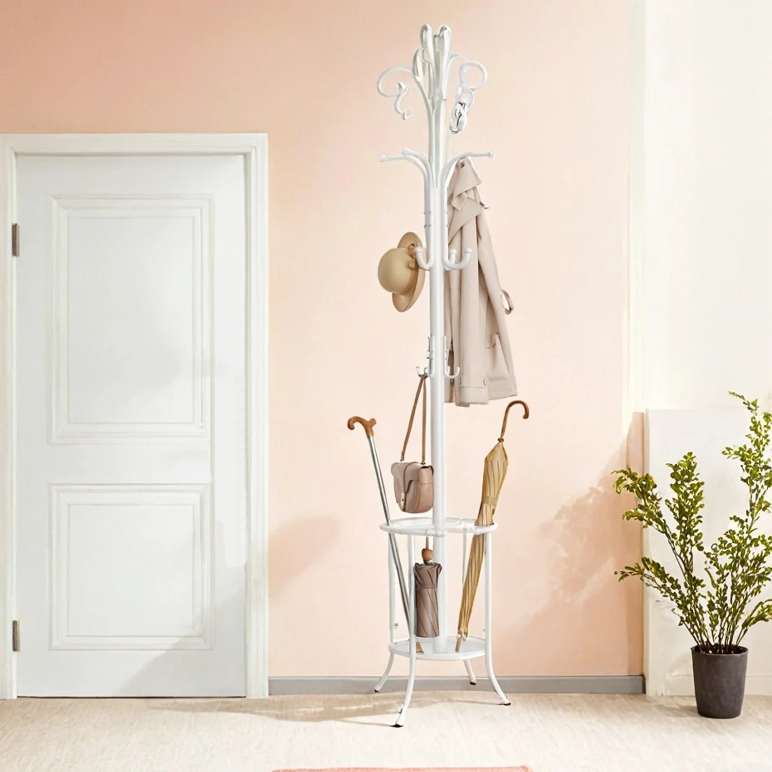 Freestanding Coat Rack with Umbrella Holder - Image 2