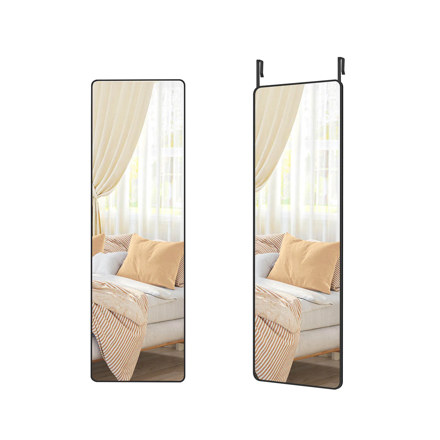 Full Length Hanging Mirror Over the Door or Wall Mounted