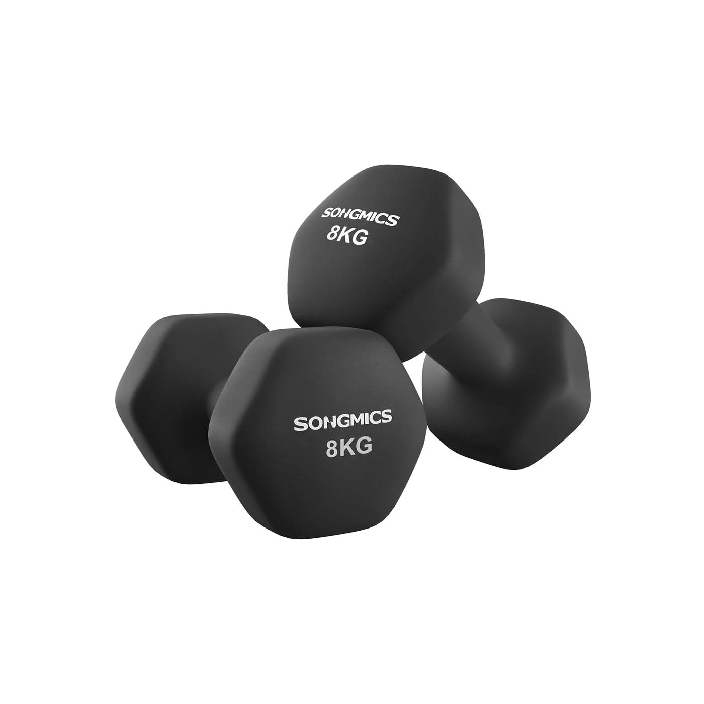 Hex dumbbell set with neoprene coating - Image 3