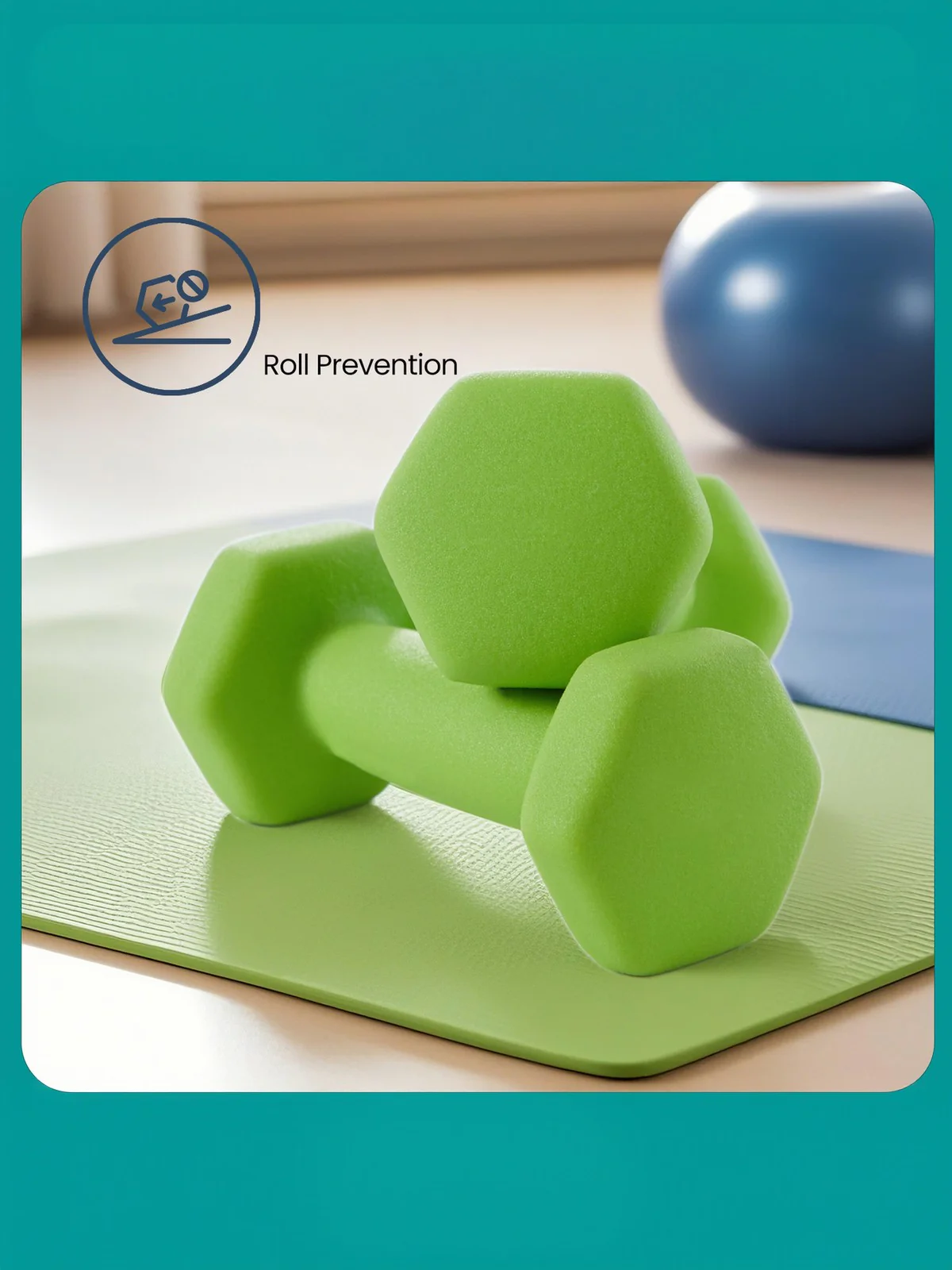 Dumbbells Set with Stand, Neoprene Hex Dumbbells