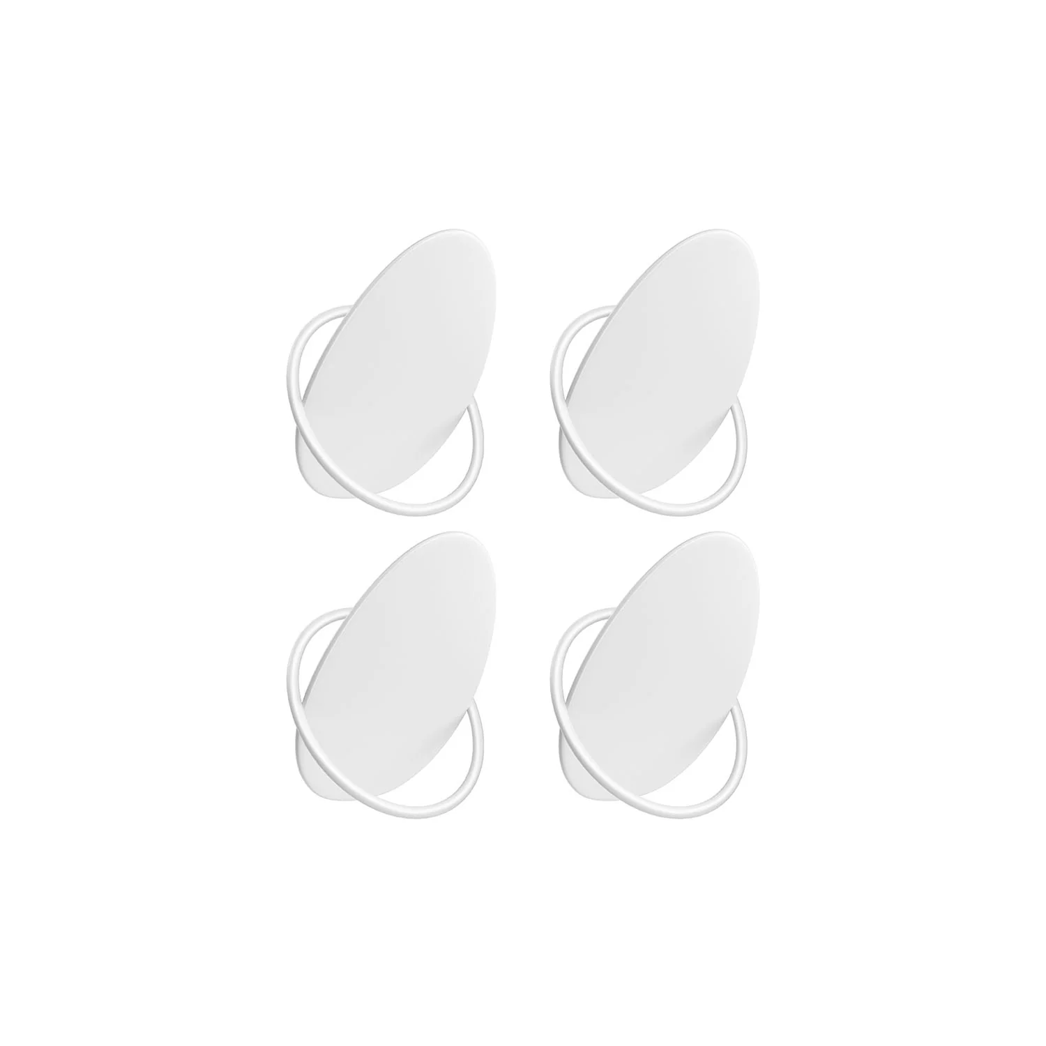 Set of egg shaped wall hooks for coats and towels