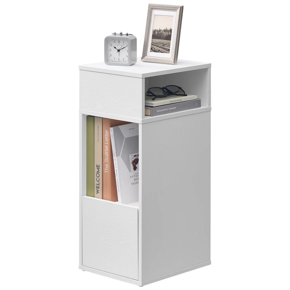 Slim Bedside Table Narrow Cabinet with Drawer