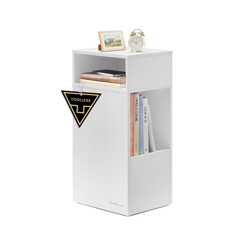 Slim Bedside Table Set With Drawer