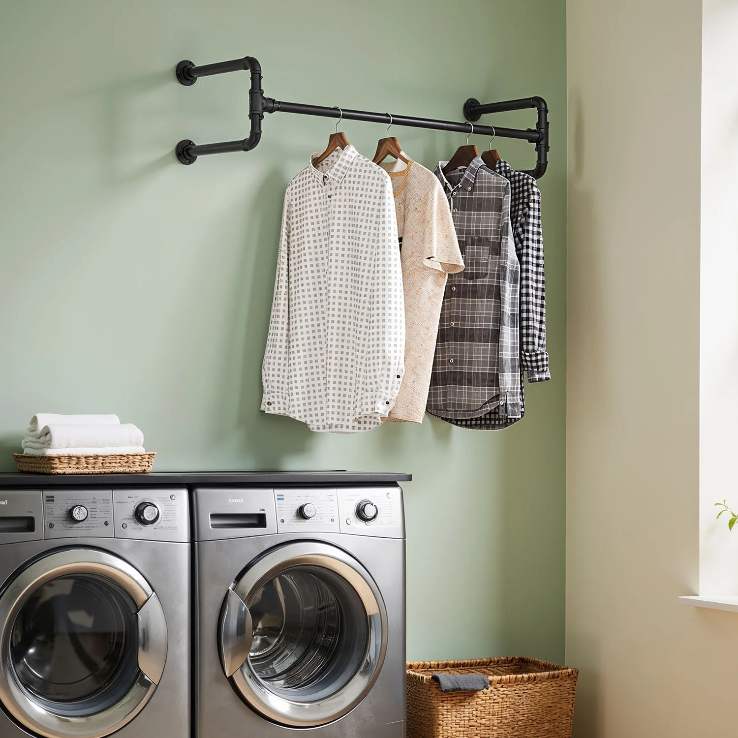 Industrial Pipe Clothes Rack