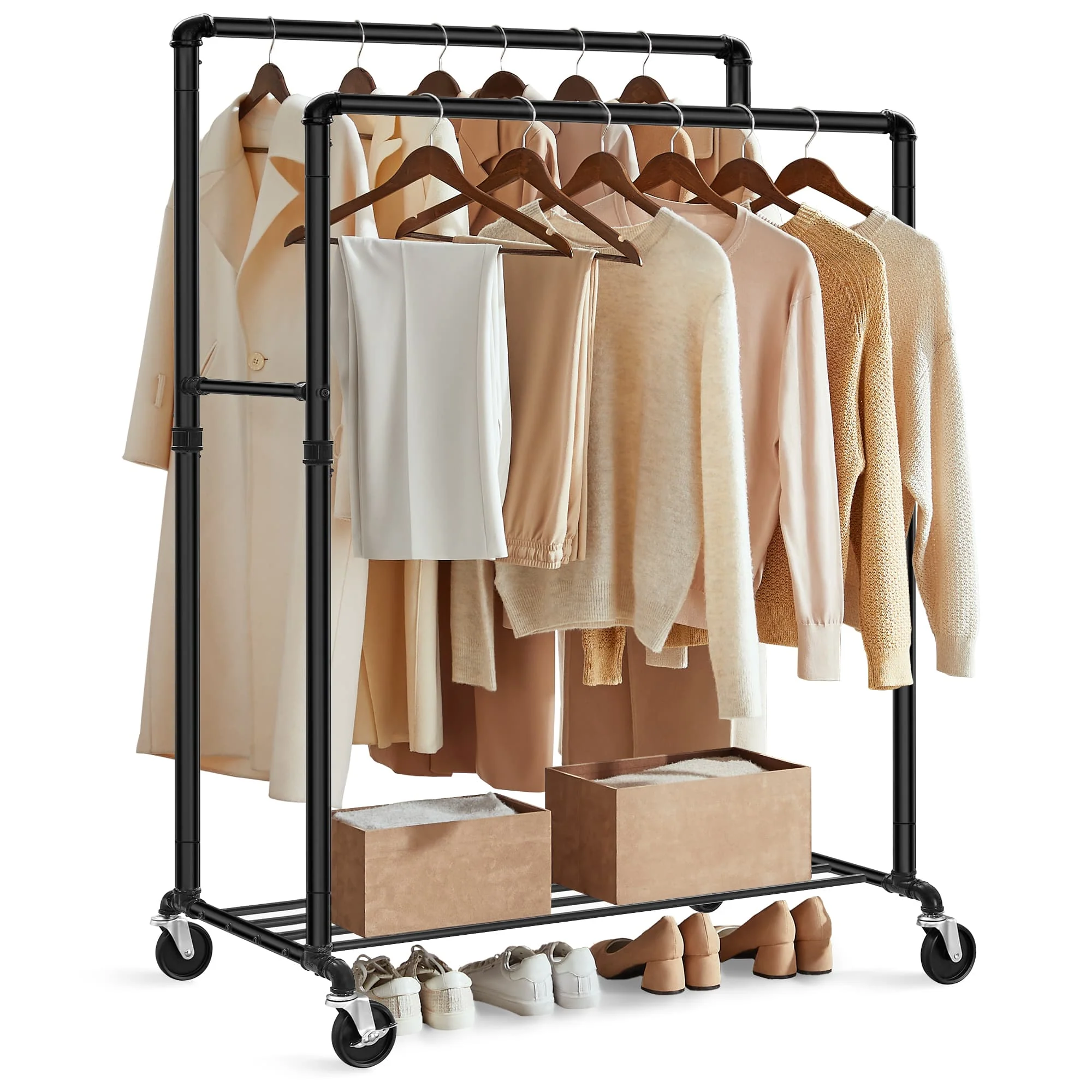 Industrial Pipe Clothes Rack