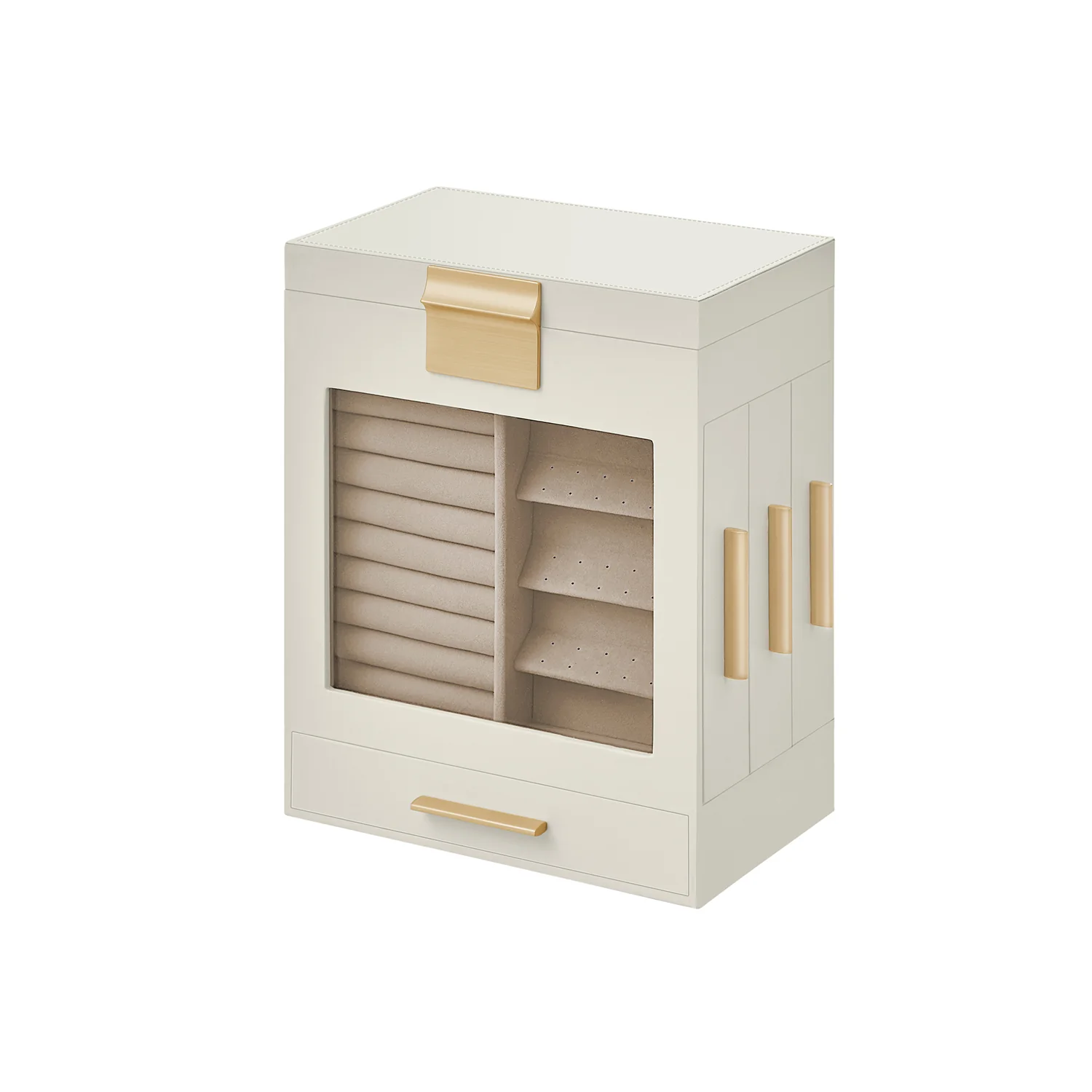 5-Layer Modern Jewellery Box with 3 Side Drawers - Image 2