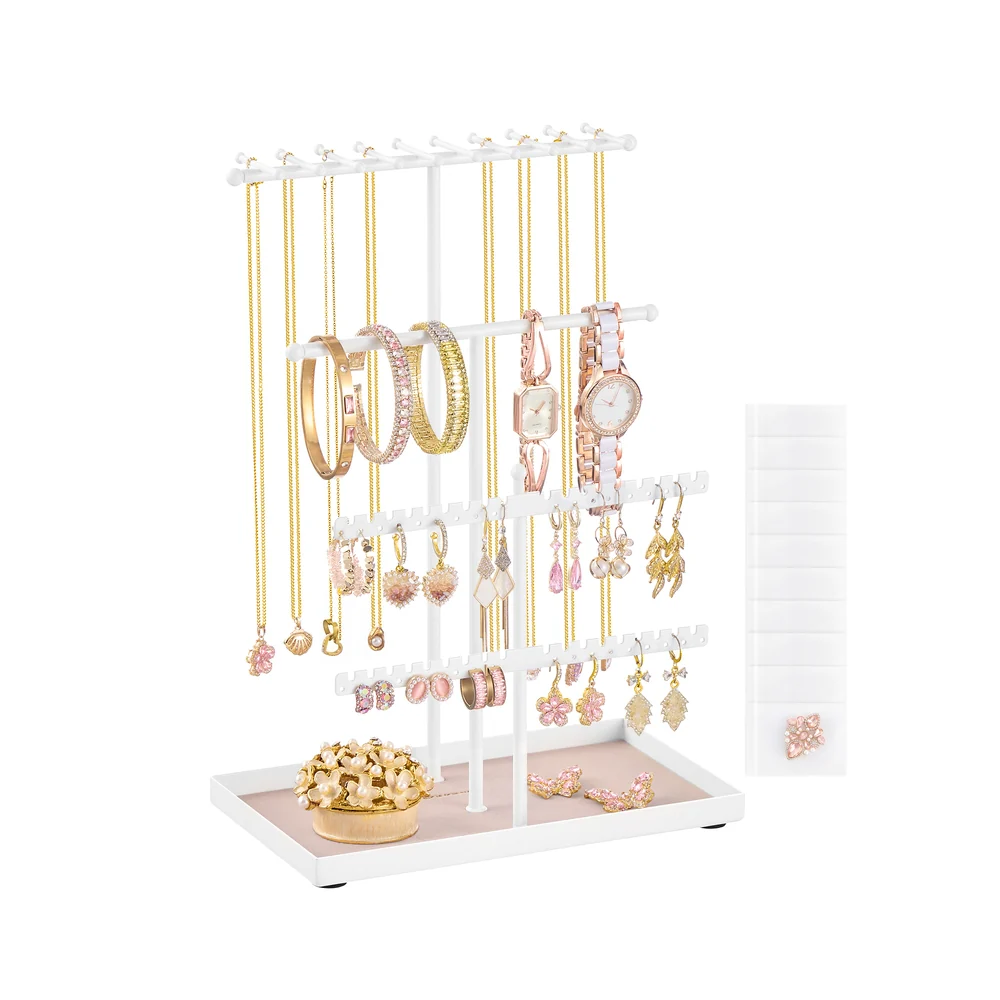 Jewellery Stand with Metal Frame and Velvet Tray - Image 2