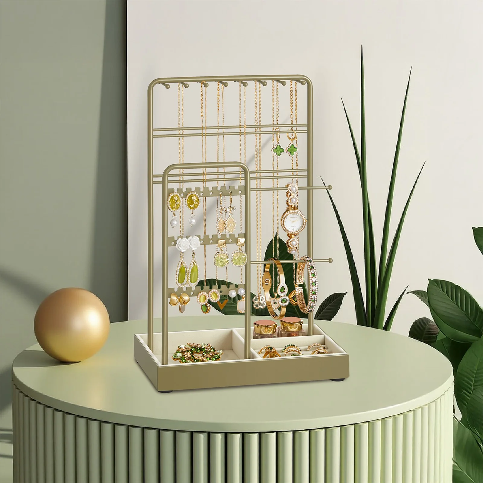 Jewellery Stand with Velvet Tray - Image 4