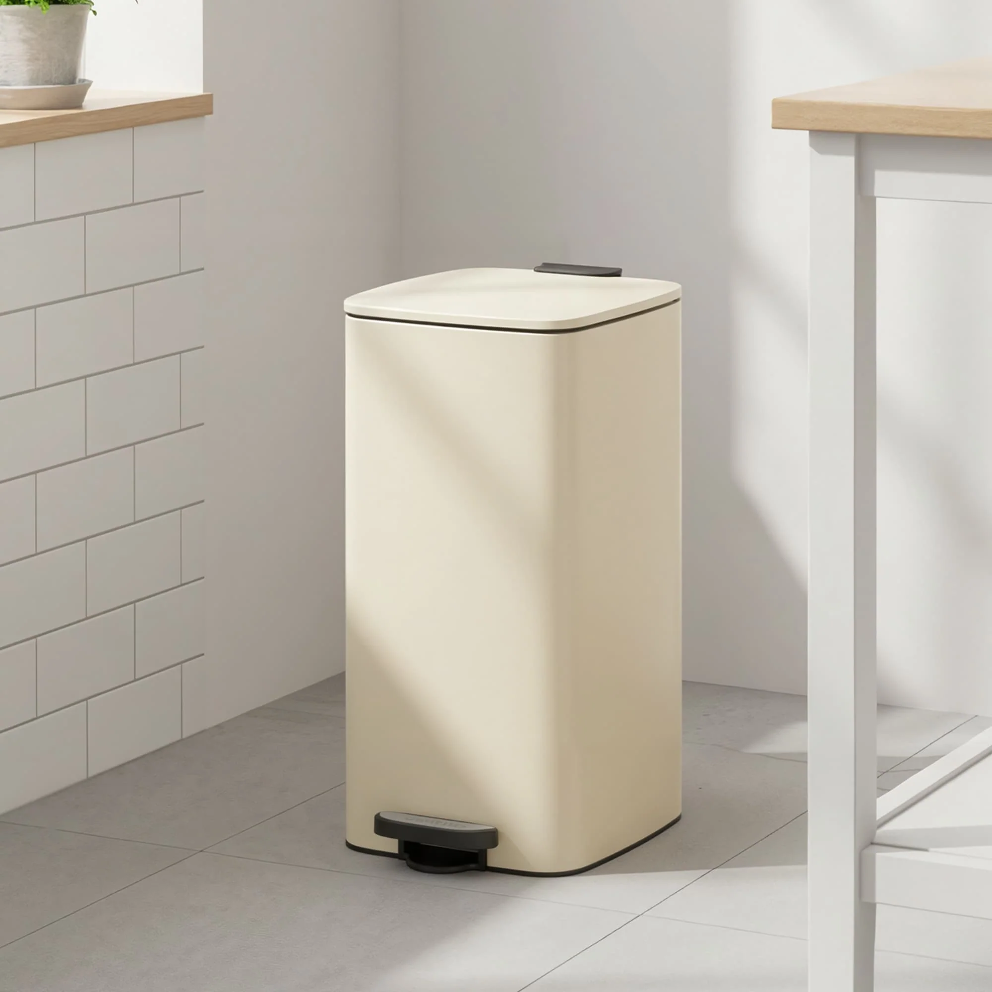 Trash Can, 8-Gallon Trash Bin, Stainless Steel Kitchen Garbage Can - Image 7