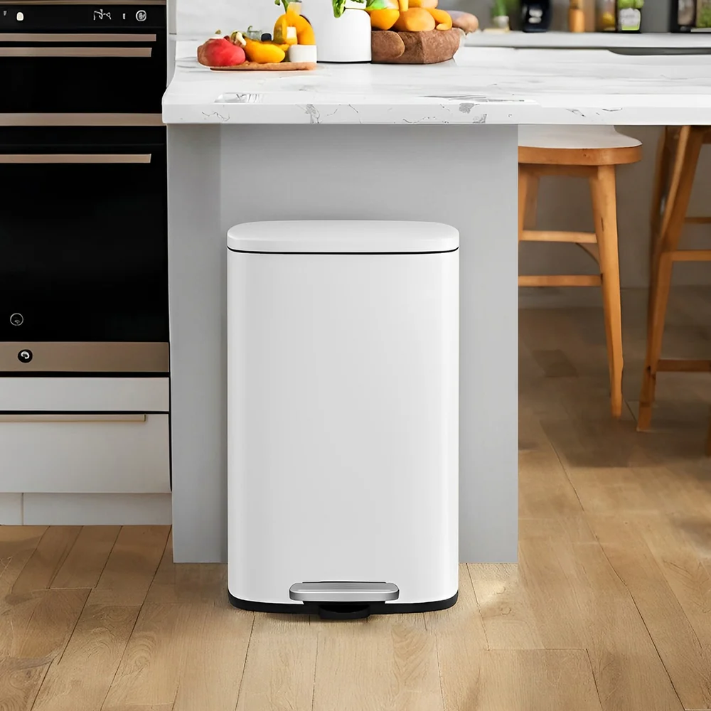 50 L Kitchen Bin, Rubbish Bin, Stainless Steel Trash Bin, Soft Close - Image 6