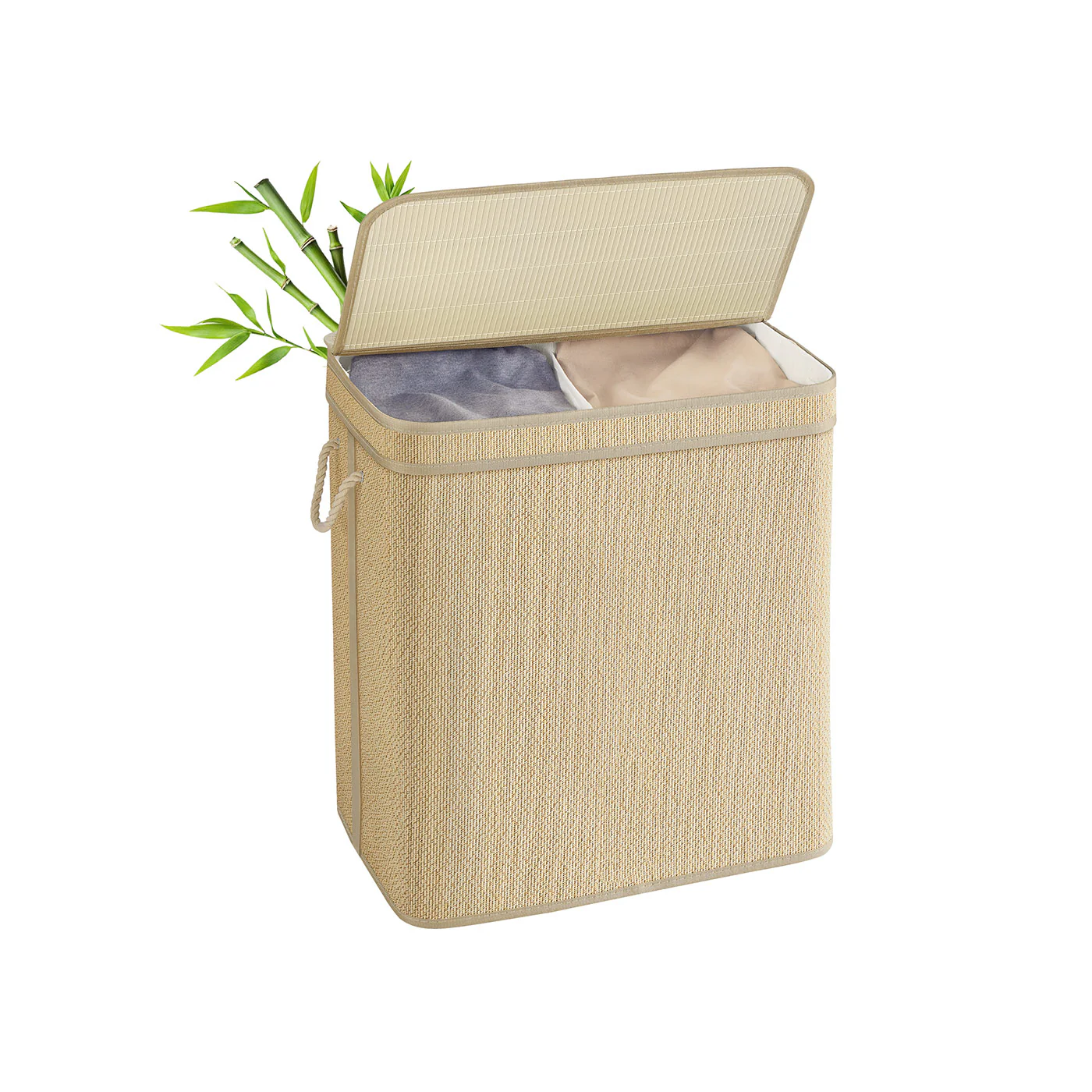 Laundry Basket Bamboo Clothes Organiser - Image 2