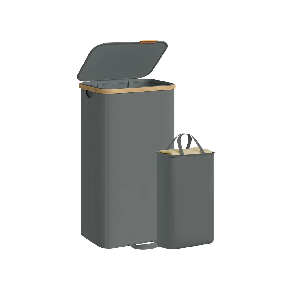 Laundry Hamper with Lid and Removable Liners