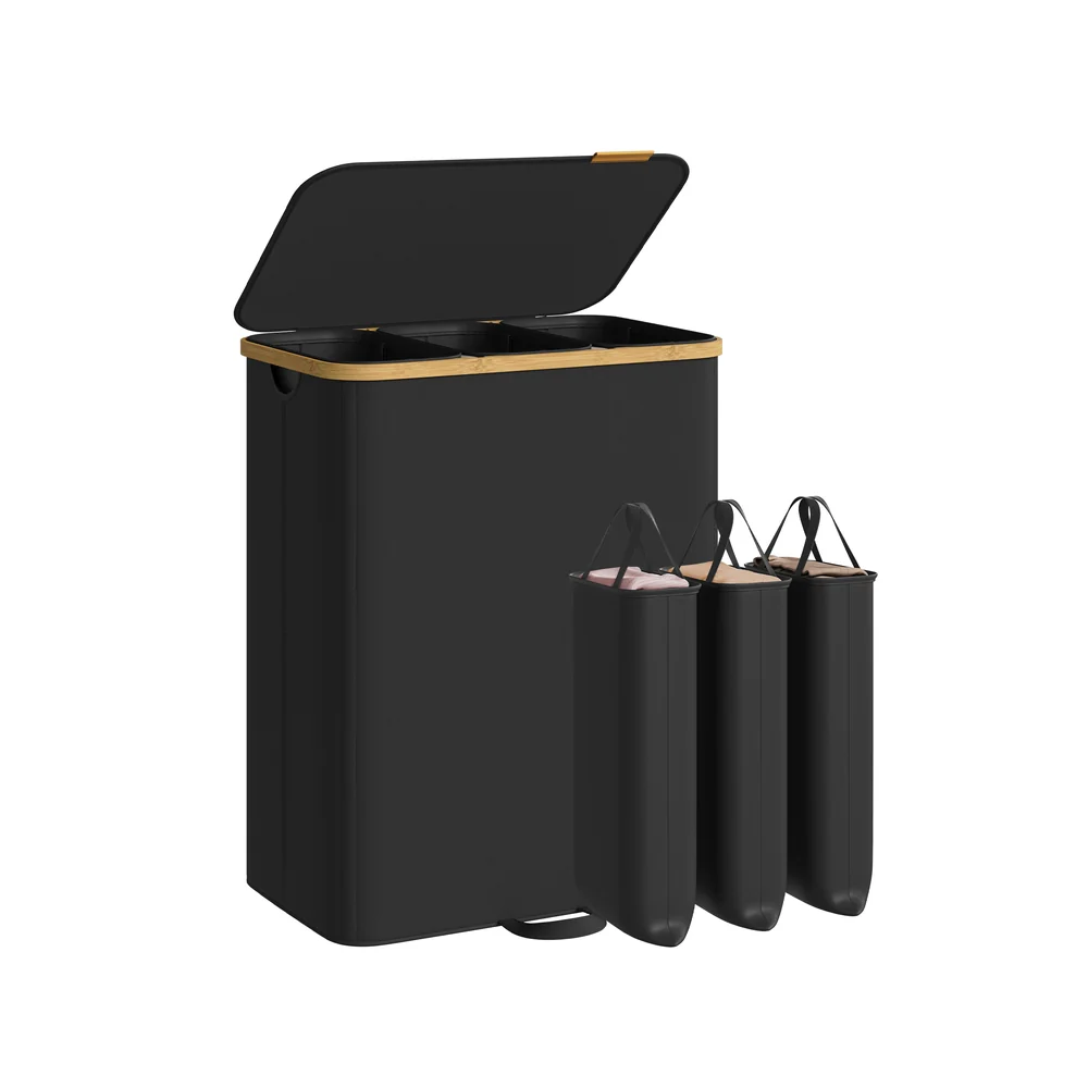Laundry Hamper with Lid and Removable Liners - Image 3