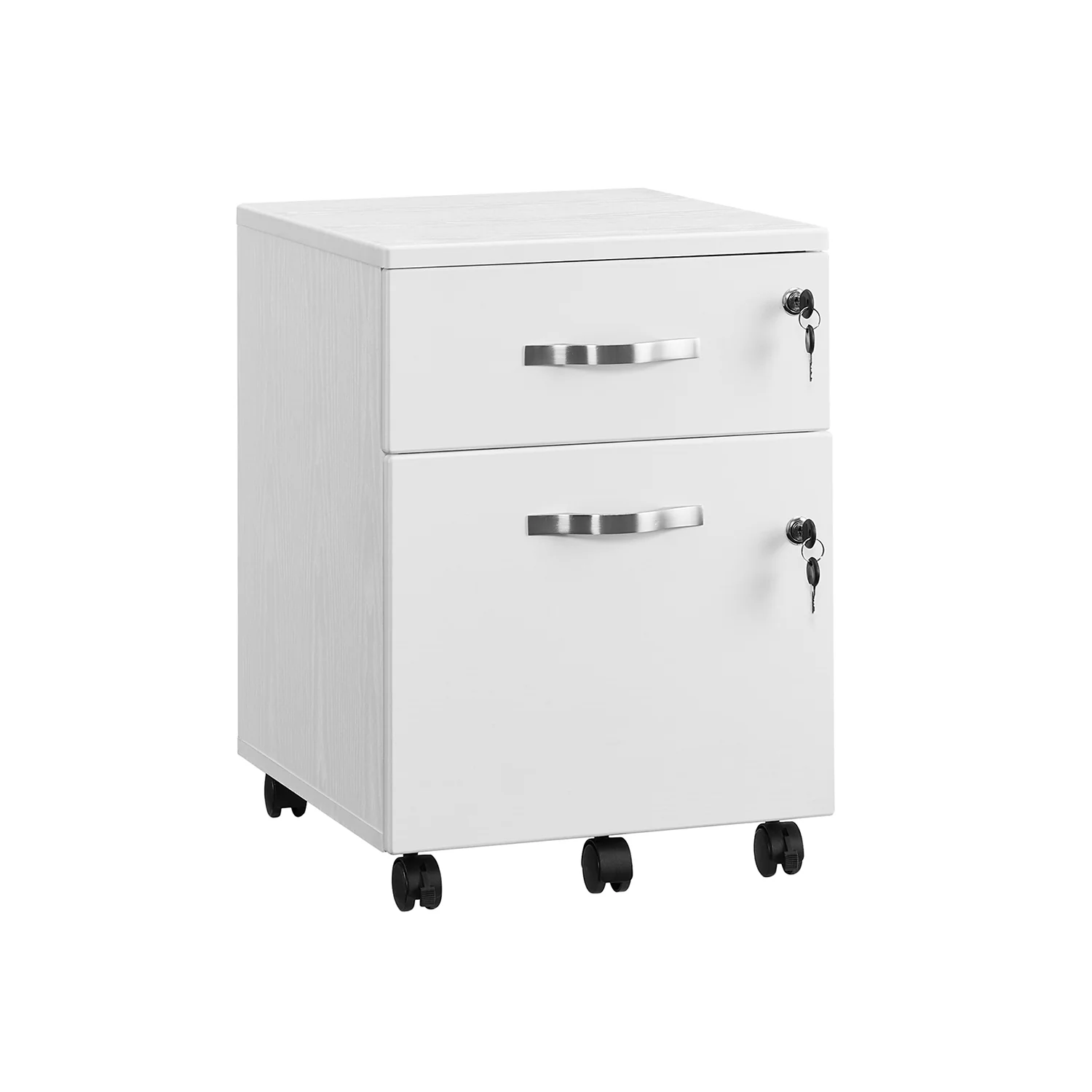 Lockable File Cabinet, Filing Pedestal with 2 Drawers - Image 2