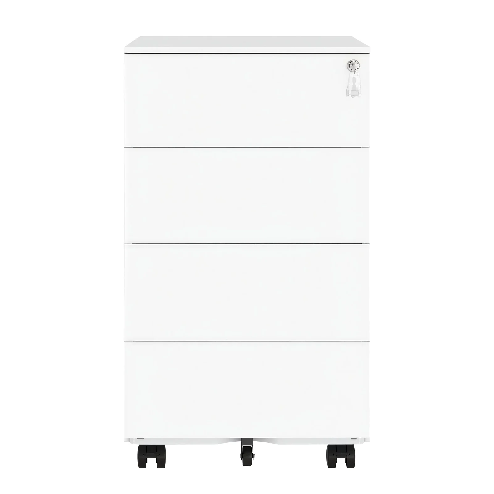 Lockable Mobile File Cabinet with 4 Drawers - Image 2