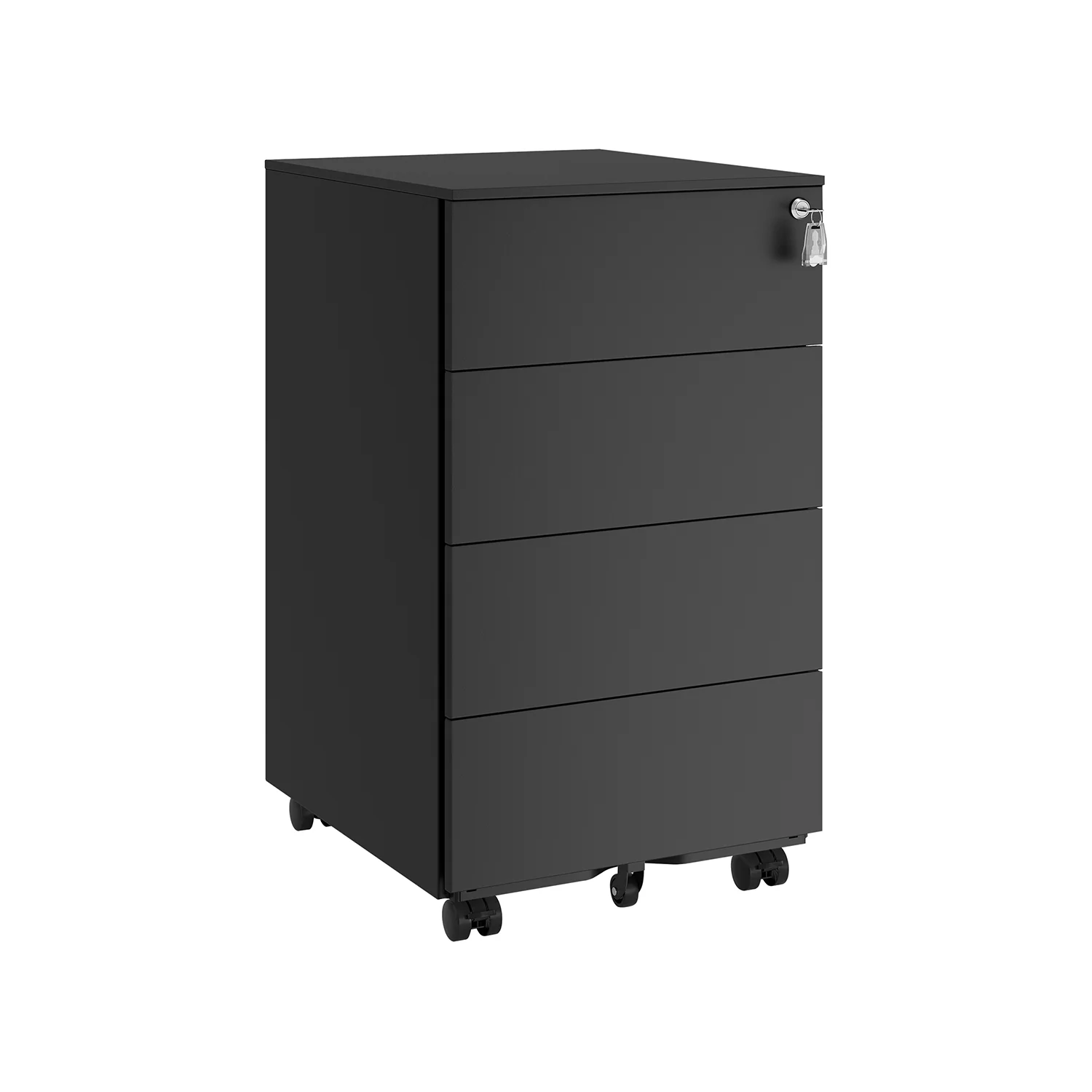 Lockable Mobile File Cabinet with 4 Drawers