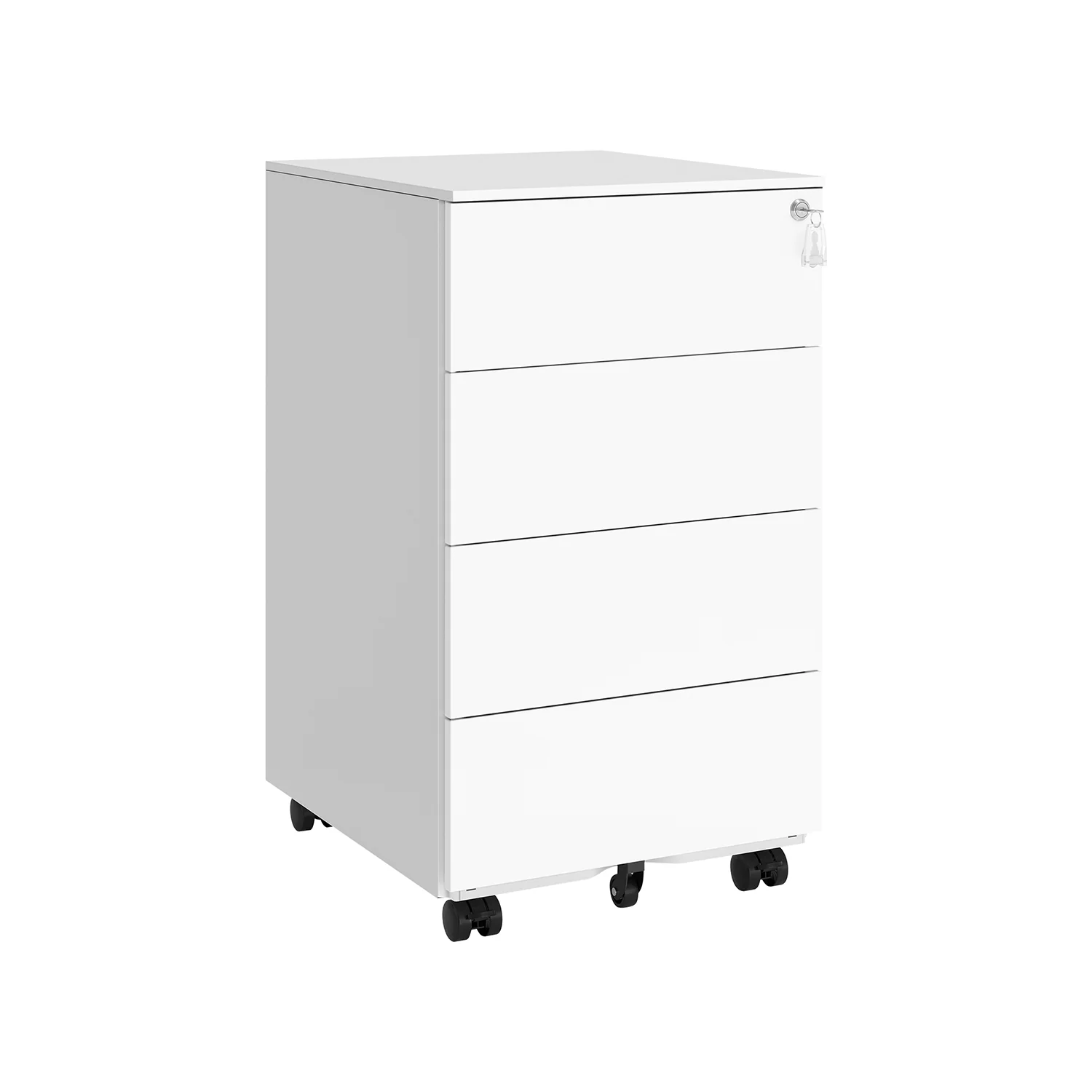 Lockable Mobile File Cabinet with 4 Drawers - Image 2
