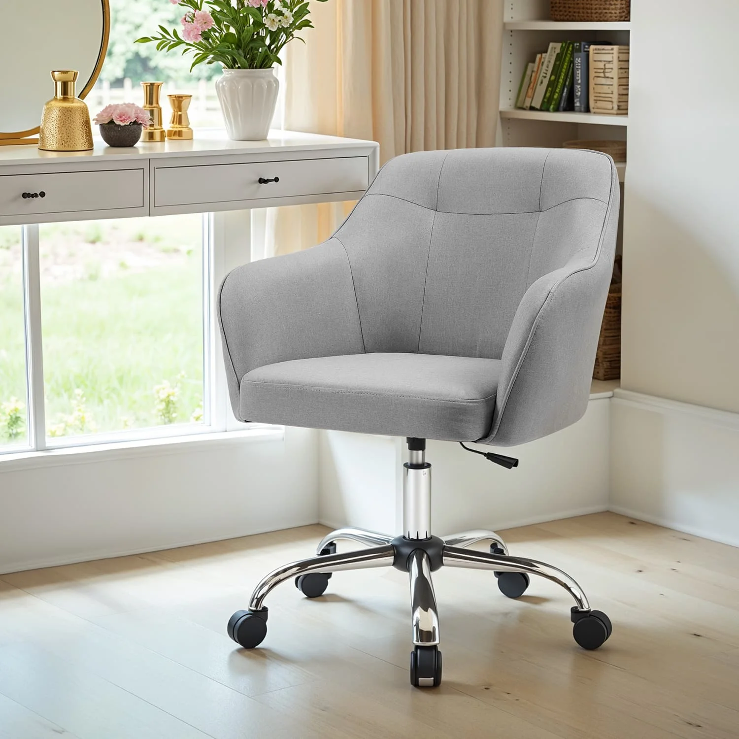 Office Chair, Accent Chair for Study Home Office, Adjustable Height - Image 3