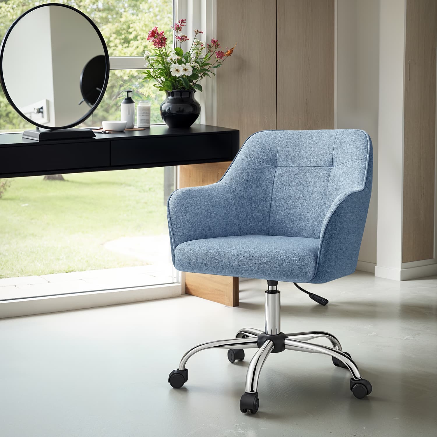 Office Chair, Accent Chair for Study Home Office, Adjustable Height - Image 4