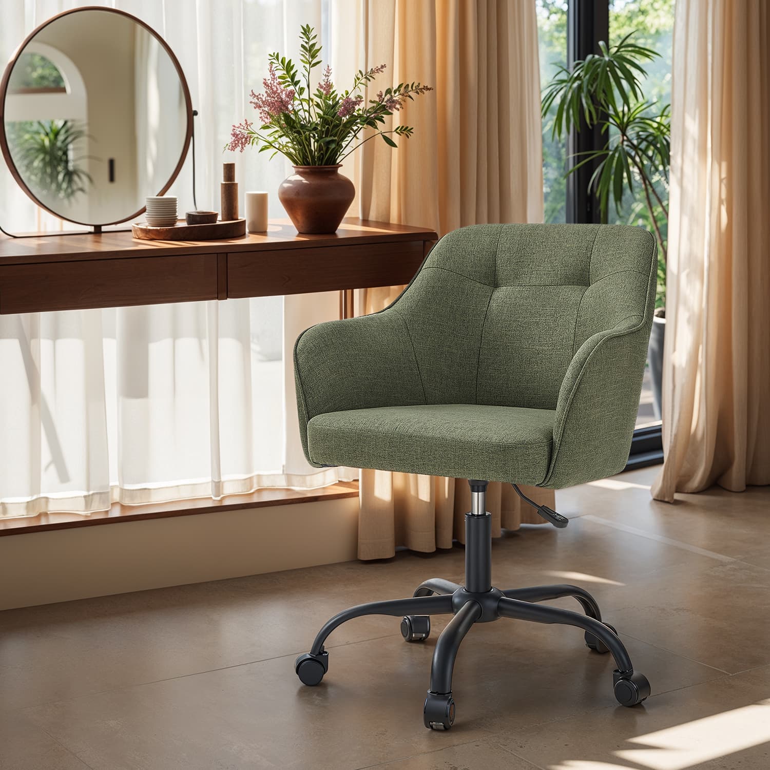 Office Chair, Accent Chair for Study Home Office, Adjustable Height - Image 7