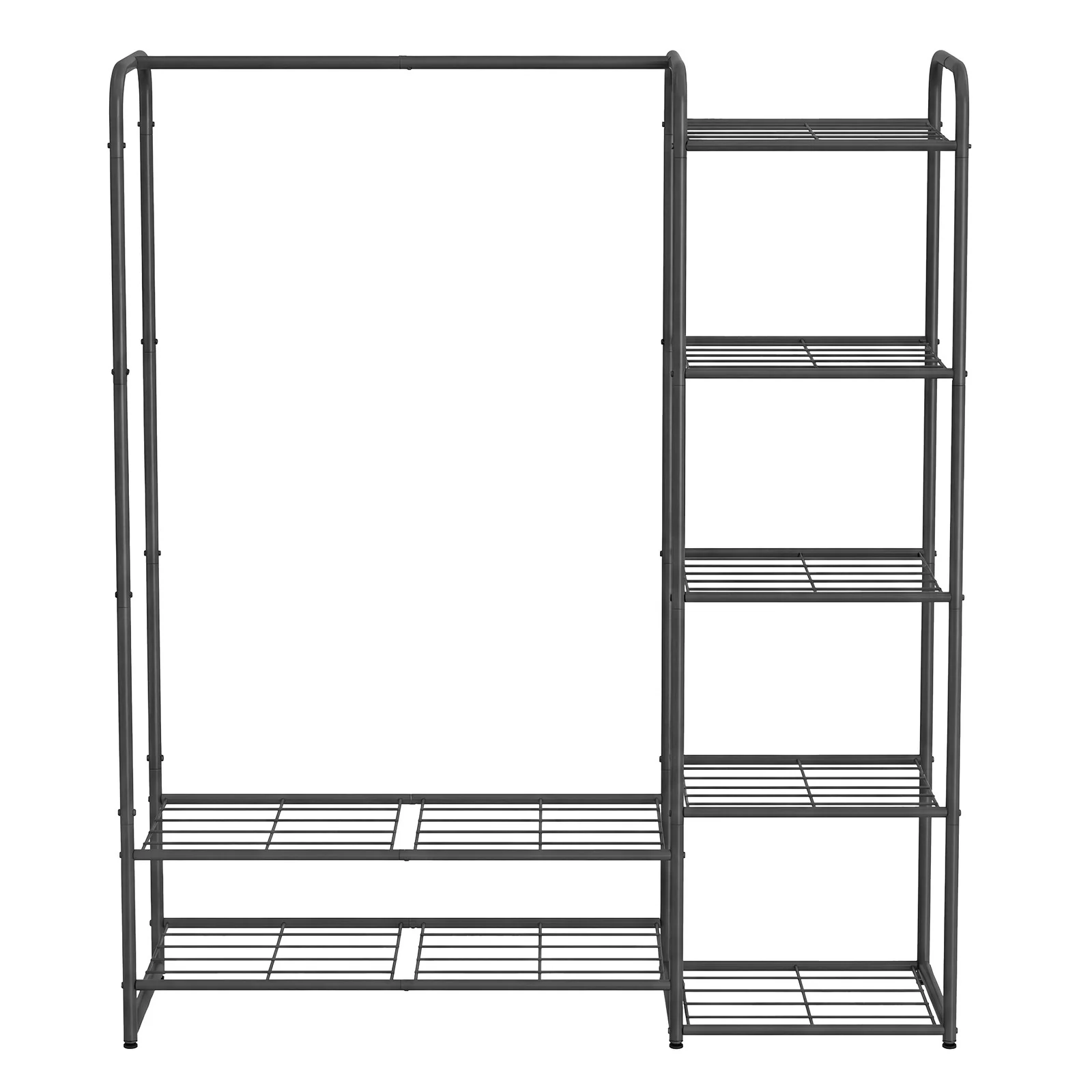 Open wardrobe with hangers