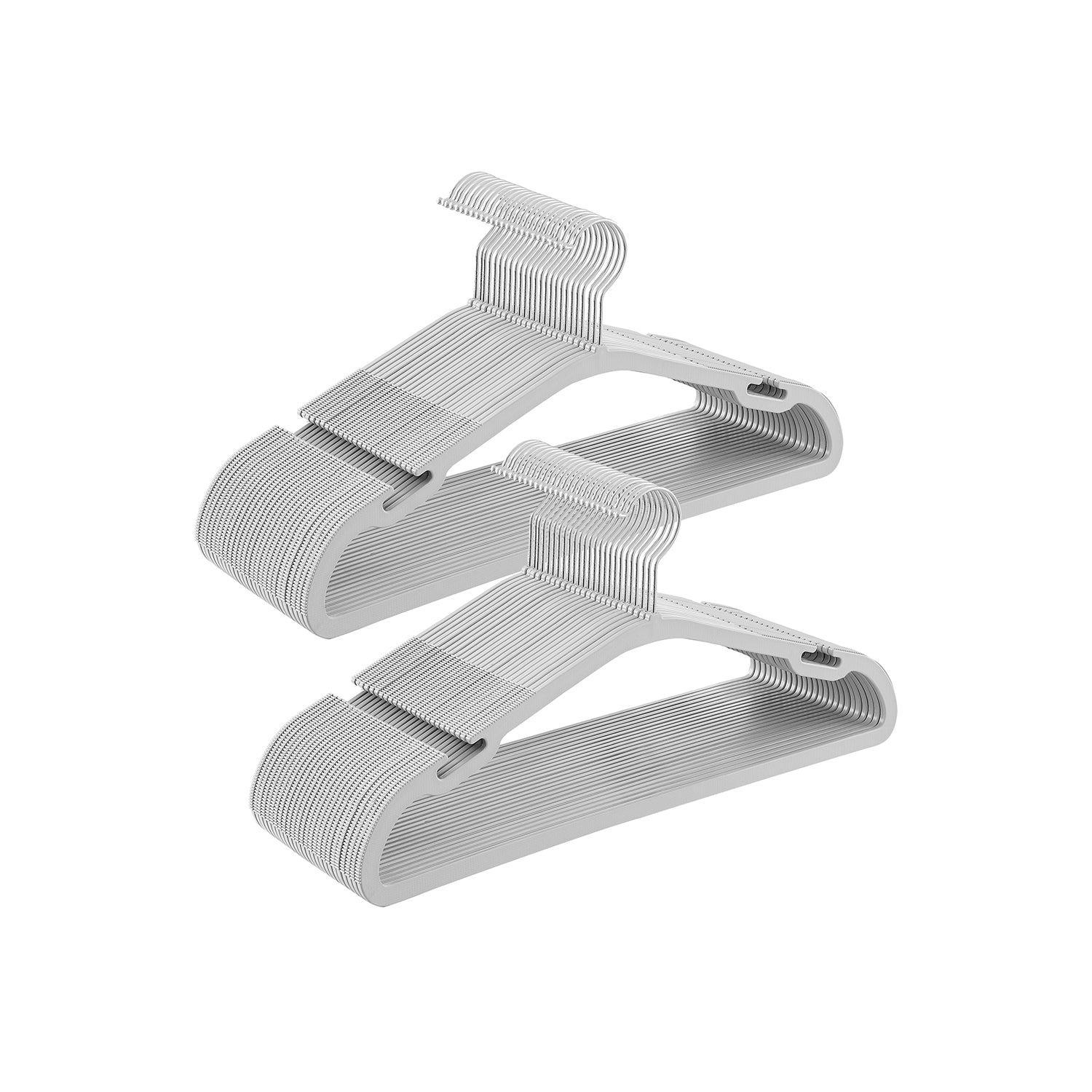 Pack of 50 Plastic Hangers with Shoulder Notches - Image 2