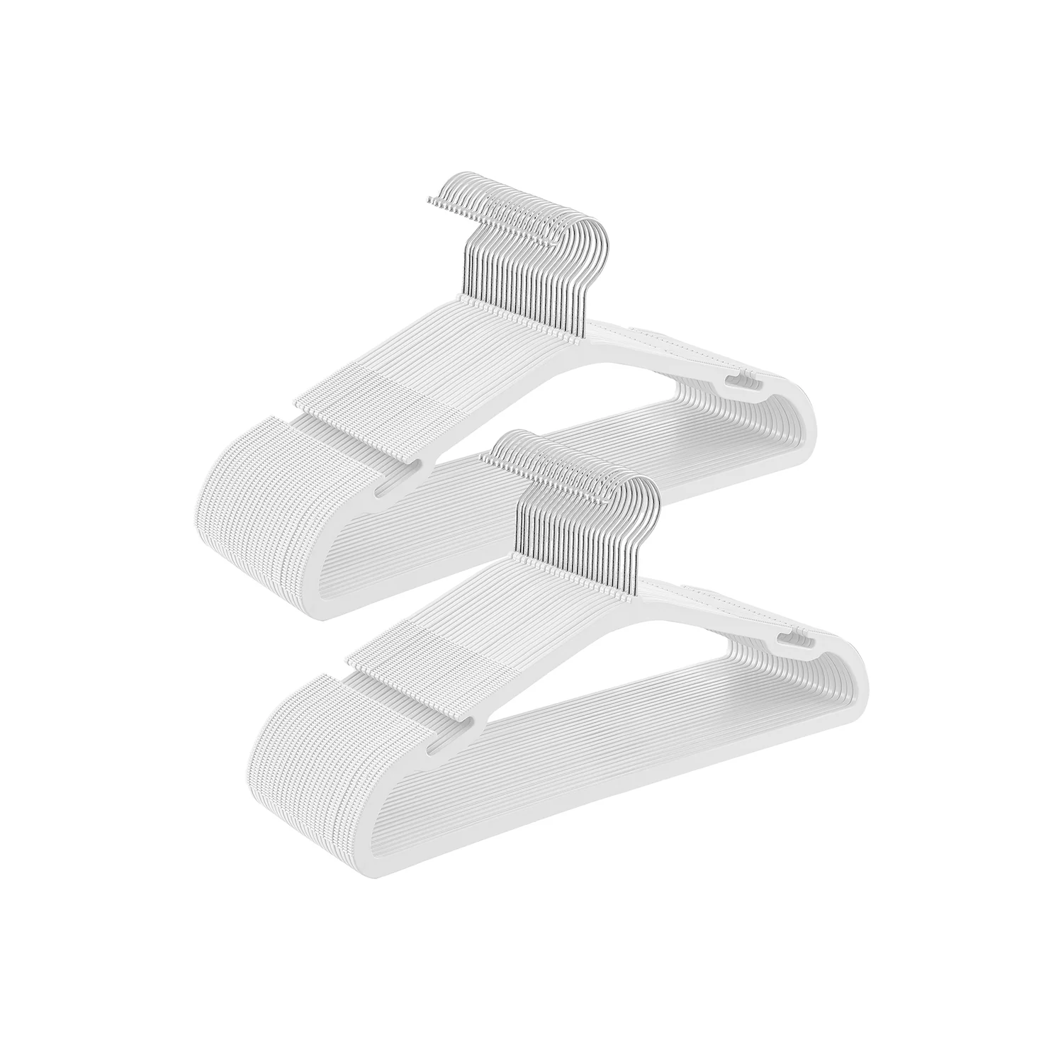 Pack of 50 Plastic Hangers with Shoulder Notches - Image 3