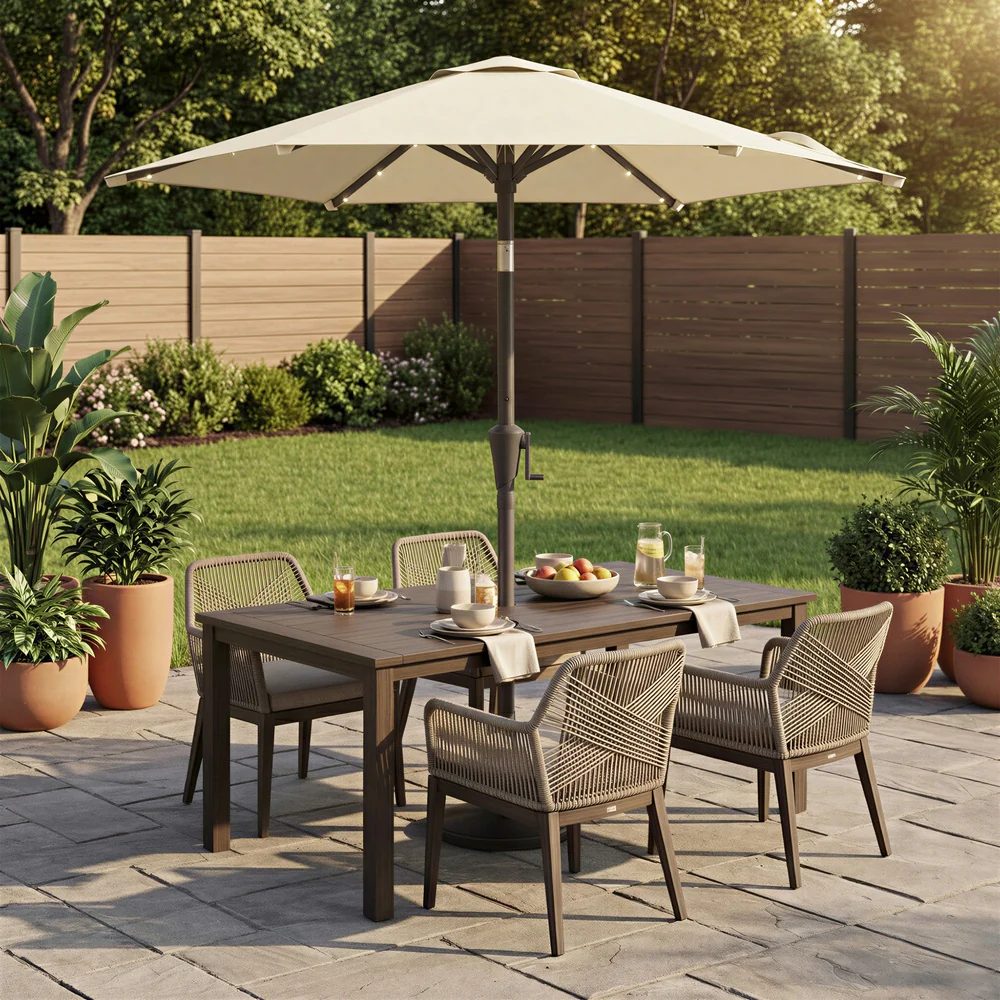 Parasol Sun Umbrella with LED Lights - Image 5
