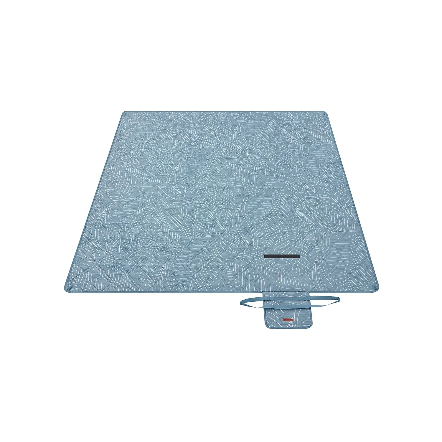 Picnic Blanket 200 x 200 cm Leaf Pattern and Khaki - Image 3