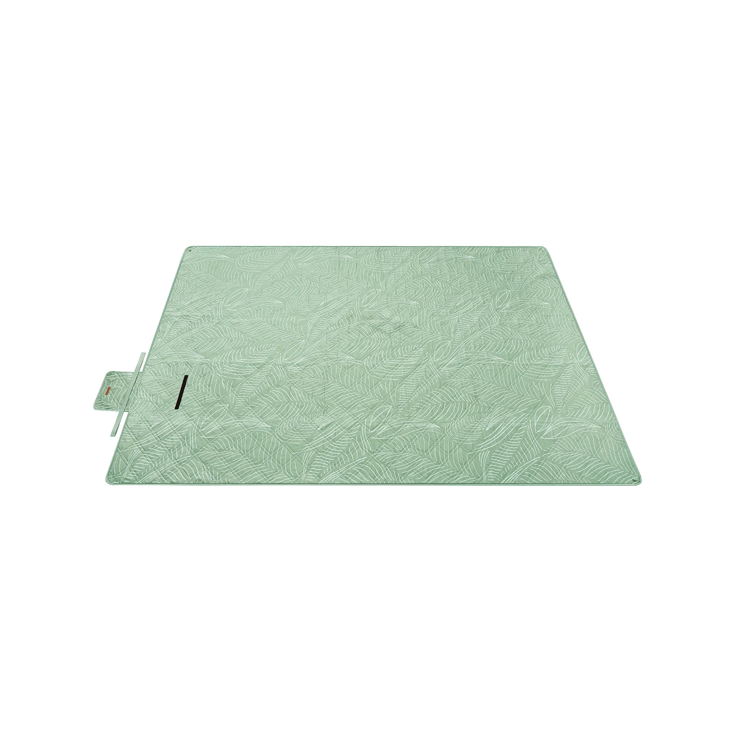 Picnic Blanket 200 x 200 cm Leaf Pattern and Khaki - Image 5
