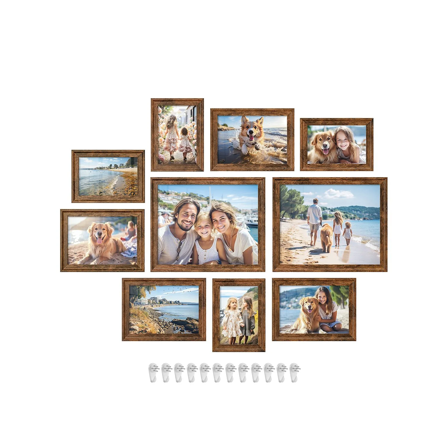 Set of 10 Picture Frames with 16 Mats - Image 3