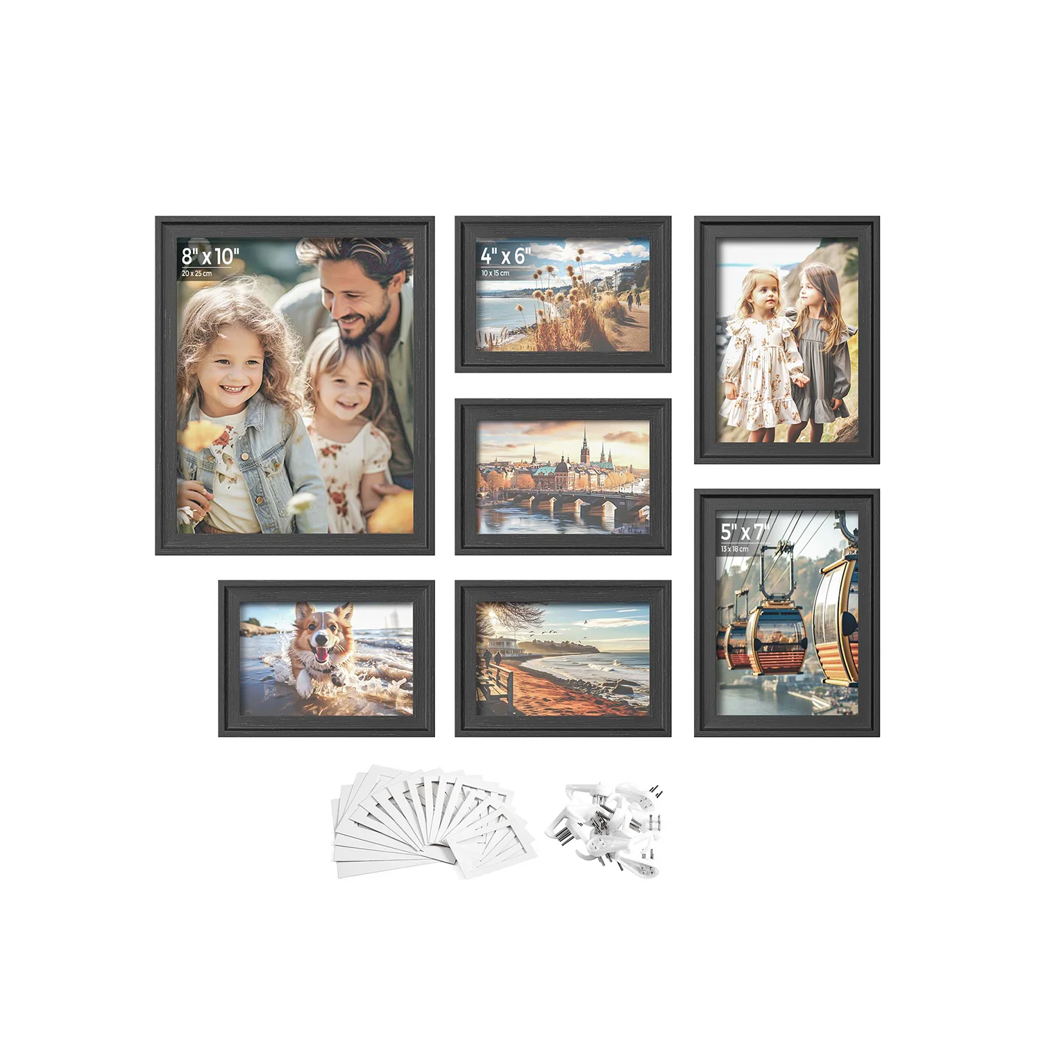 Set of 10 Picture Frames with 16 Mats - Image 4