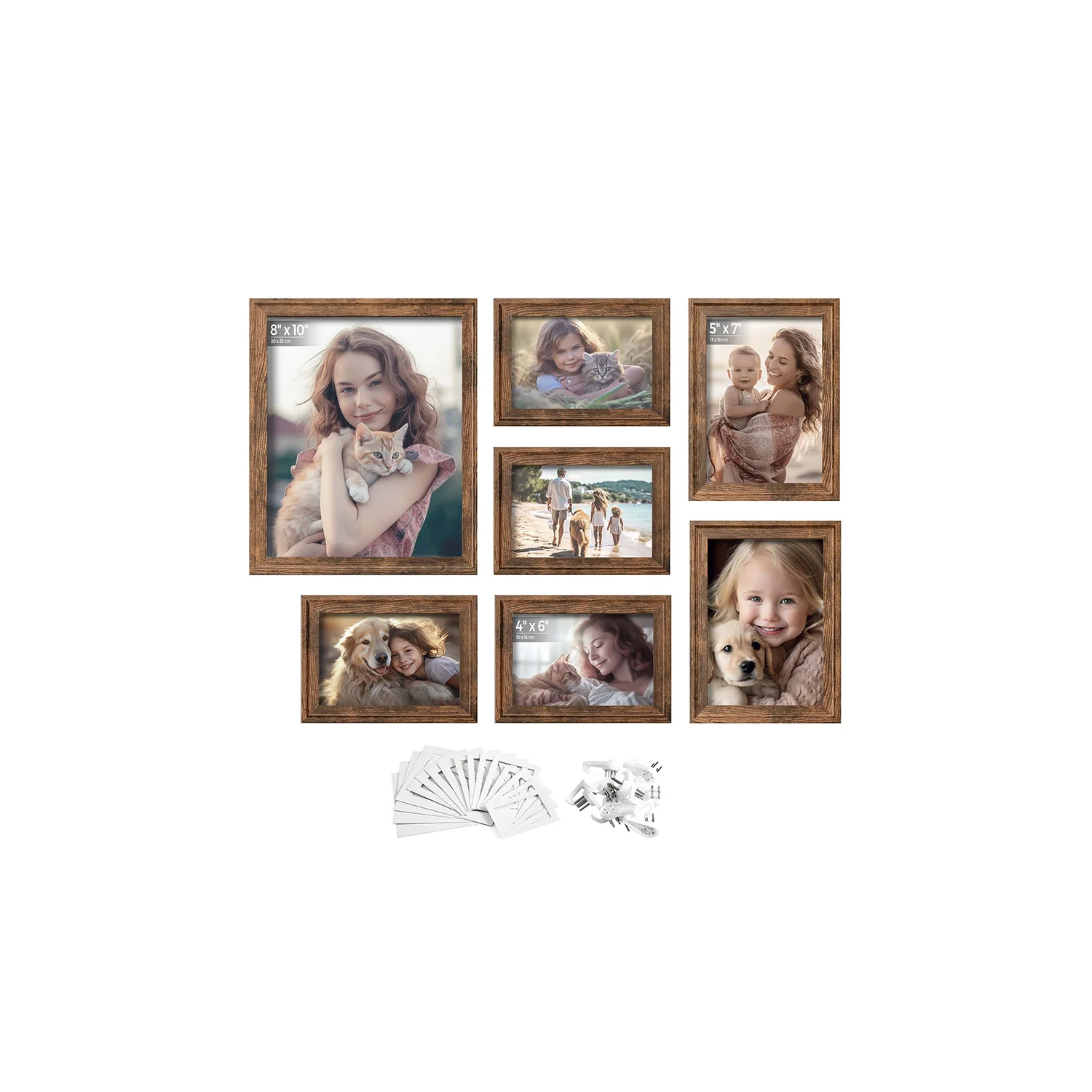 Set of 10 Picture Frames with 16 Mats - Image 5