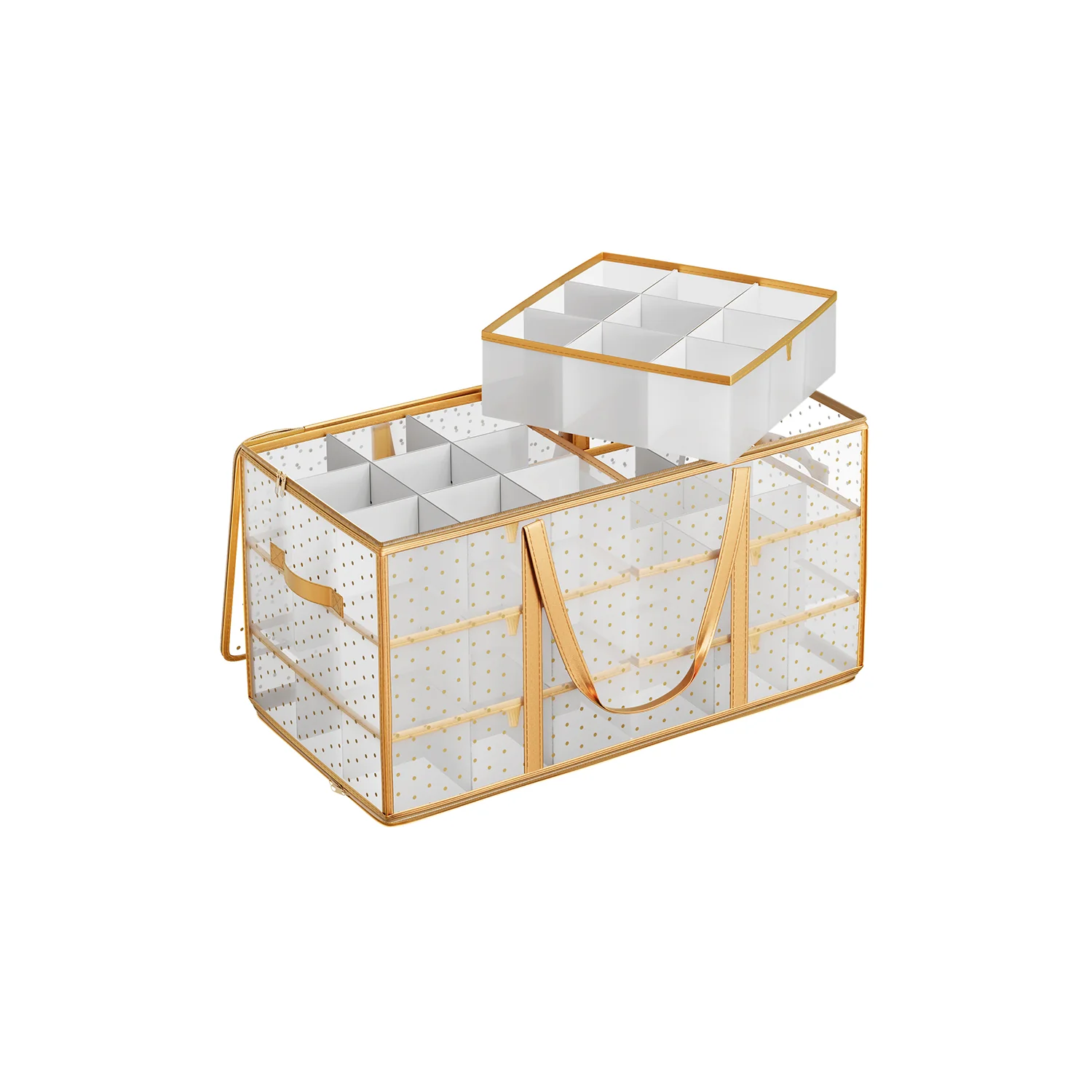 Large Plastic Christmas Ornament Storage Box with 54 Slots