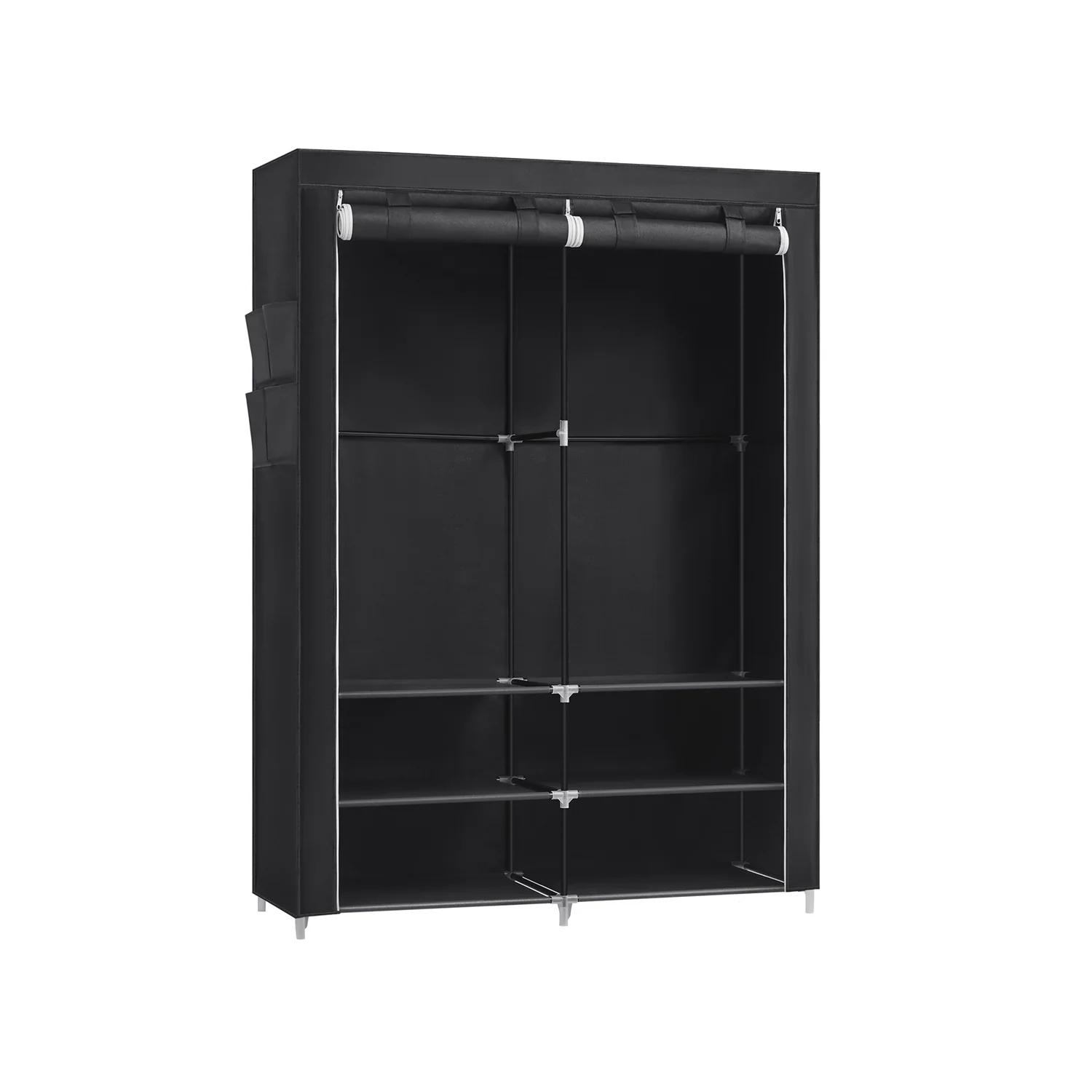 Portable Wardrobe with 2 Hanging Rails