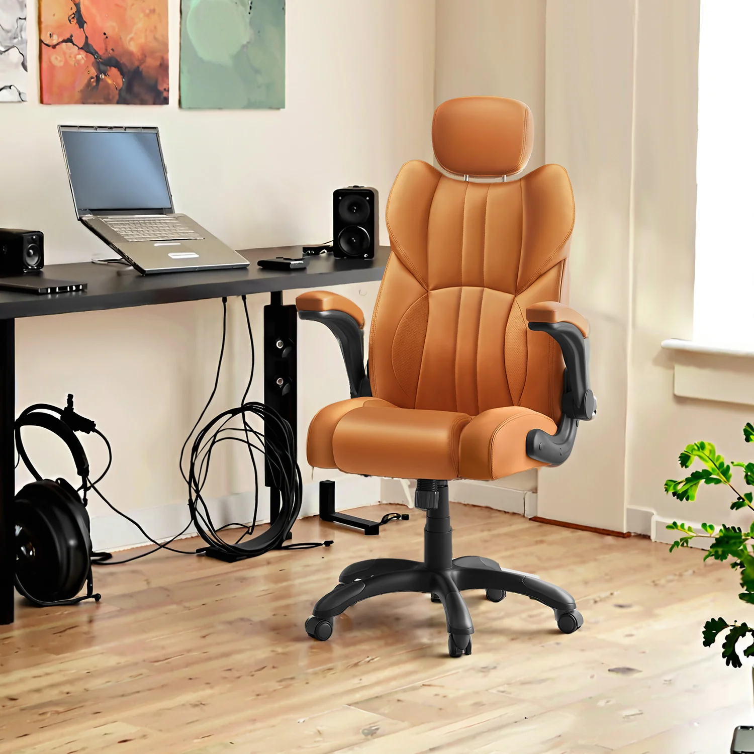 PU Swivel Office Chair - Image 3