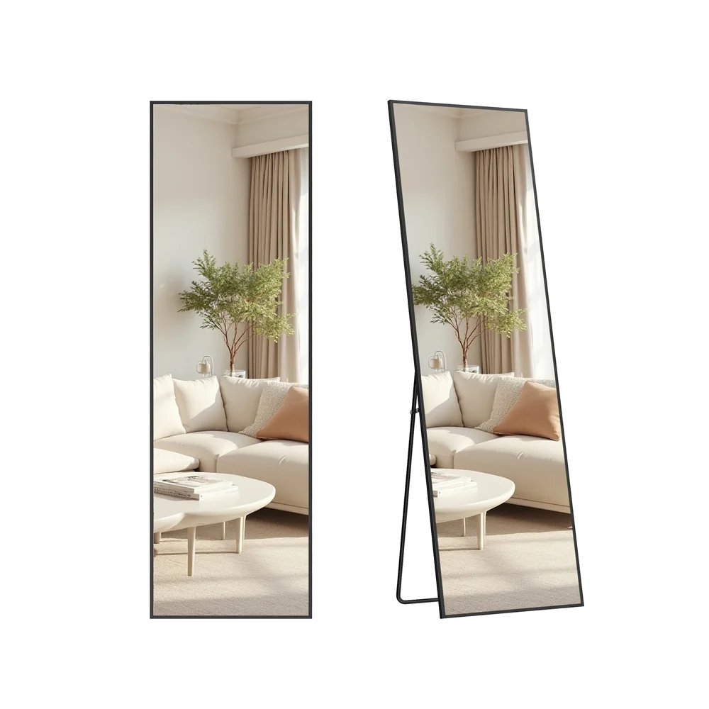 Rectangle Full Body Floor Mirror with Stand - Image 2